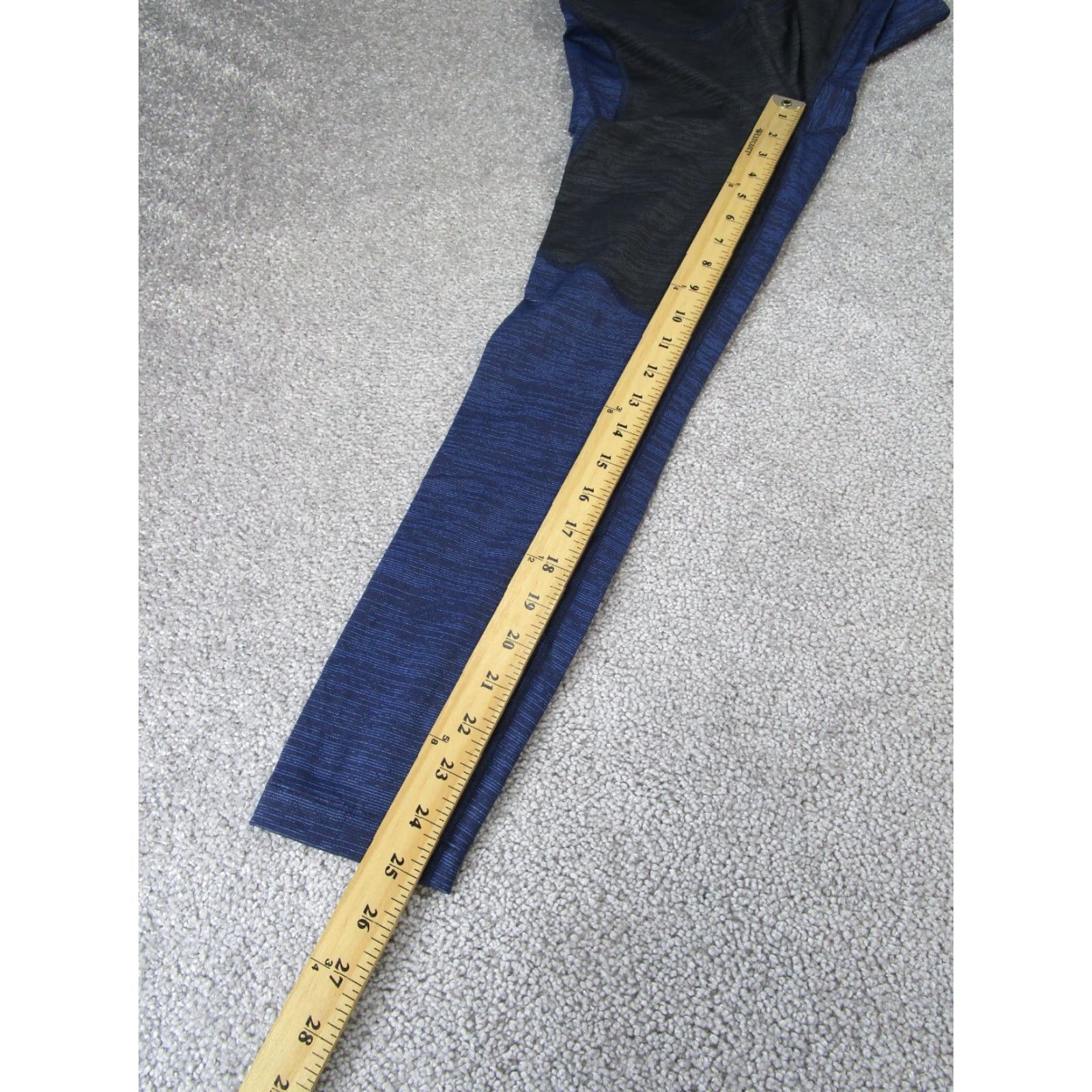 Outdoor Voices Outdoor Voices Leggings Womens Small Black & Blue Colorblock Compression Size 28" / US 6 / IT 42 - 3 Thumbnail