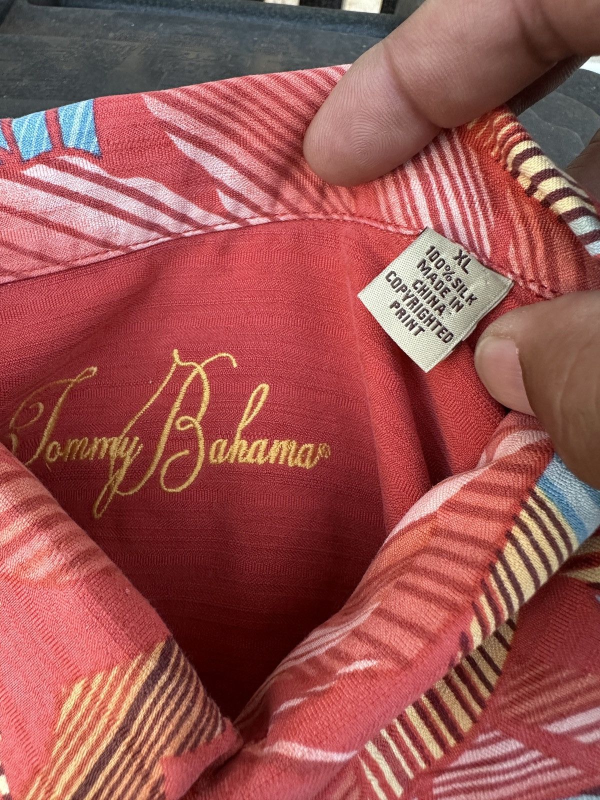 Tommy Bahama PreOwned Tommy Bahama Red Silk Hawaiian Shirt Men's XL Size US XL / EU 56 / 4 - 4 Thumbnail