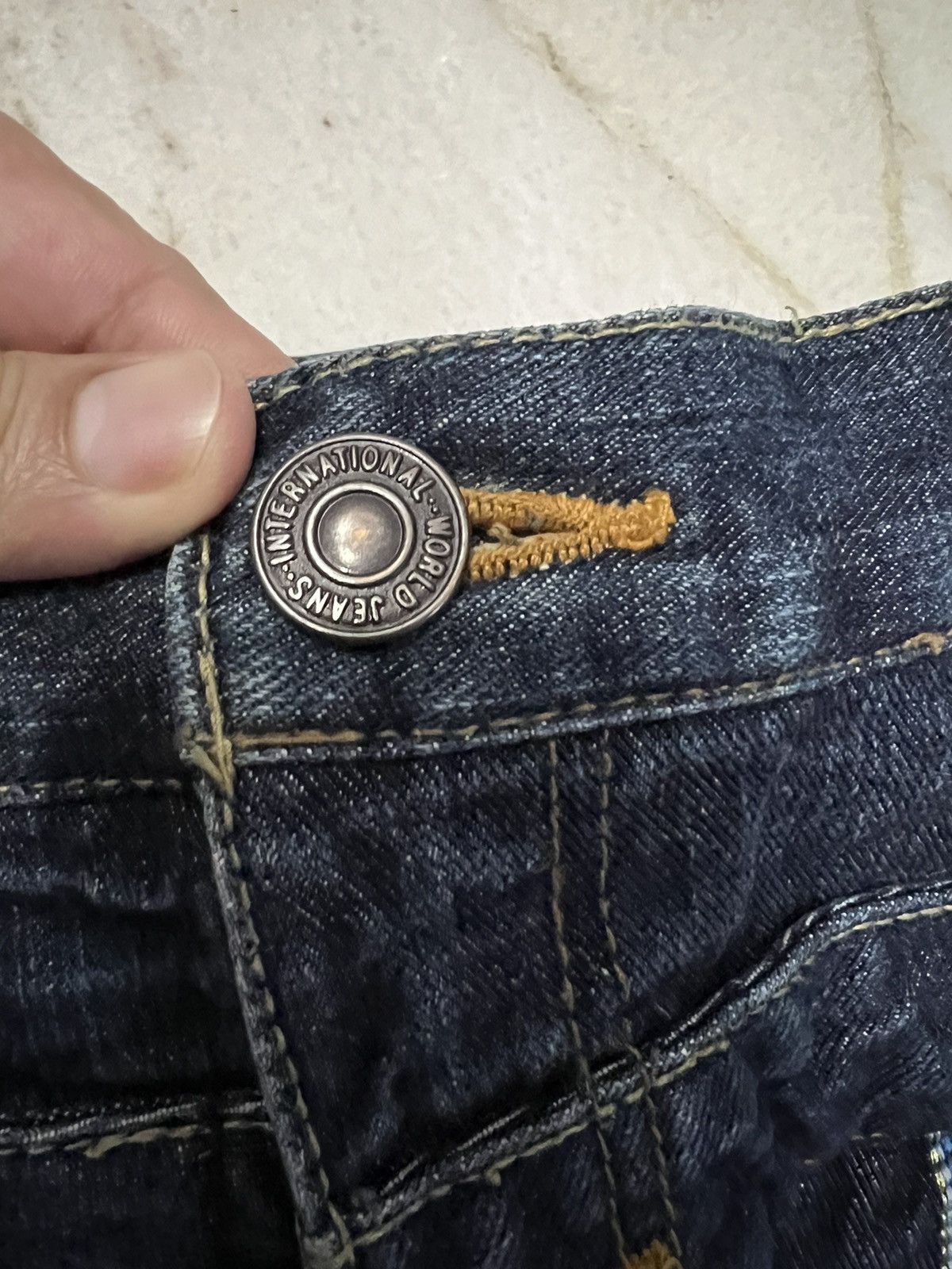 If Six Was Nine × Japanese Brand 🌈DOUBLE WAIST🌈VINTAGE DOMINATE HANDCRAFTED WASHED JEANS Size US 31 - 11 Thumbnail