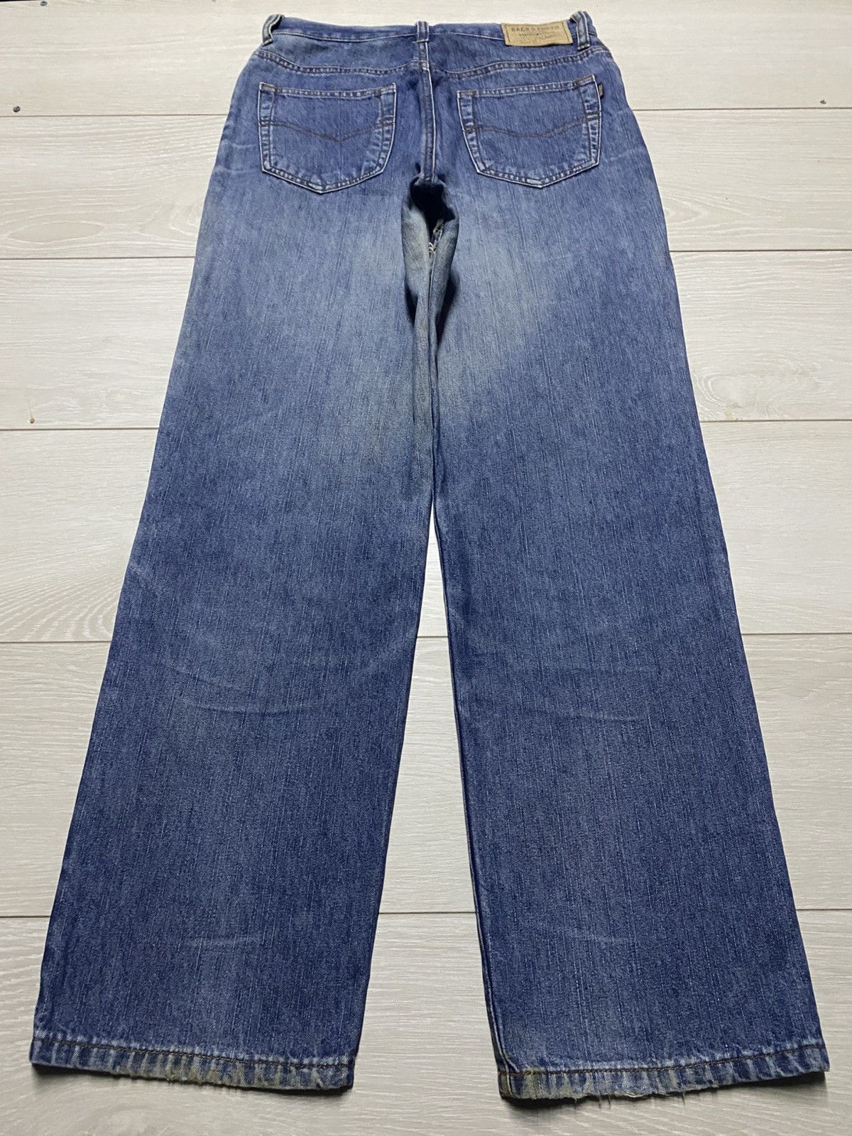 Japanese Brand Vintage Back & Forth Faded Wash Grunge Loose Jeans Size US 28 / EU 44 - 2 Thumbnail