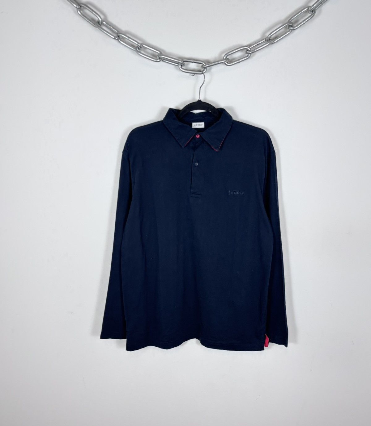Zimmerli Zimmerli Swiss First Men’s Navy Blue Long Sleeve Polo Shirt Size US L / EU 52-54 / 3 - 1 Thumbnail