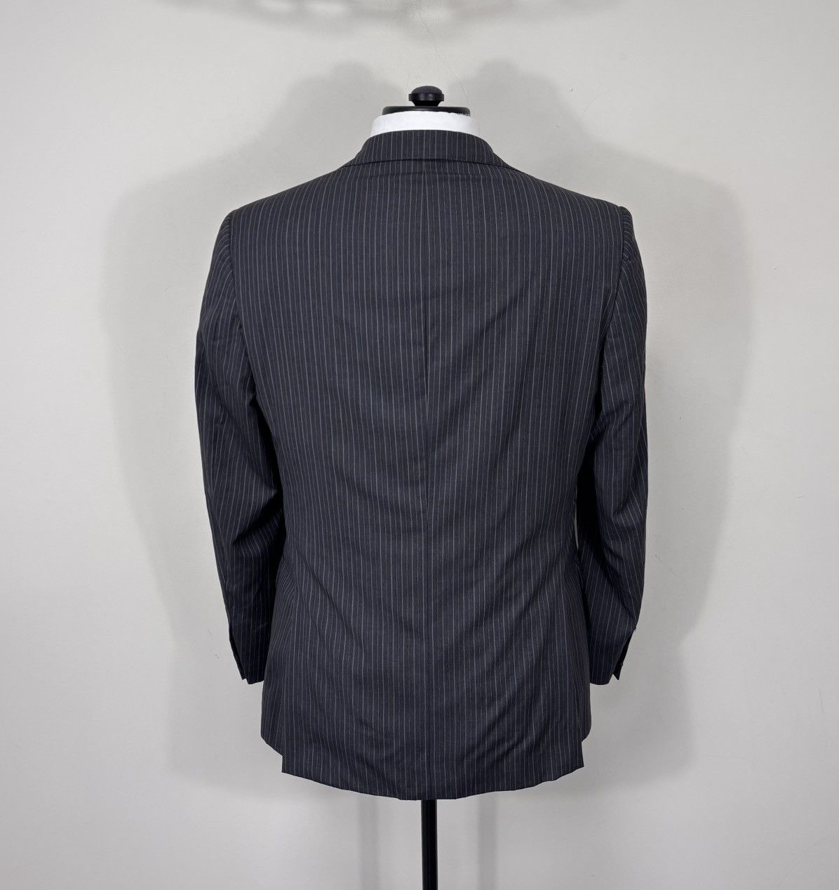 Z Zegna Ermenegildo Z Zegna Men’s Striped Grey Wool Blazer Jacket Size 40R - 15 Thumbnail