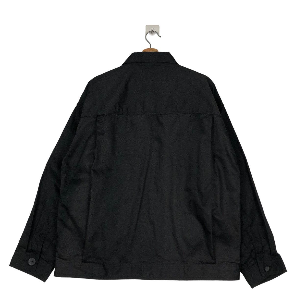 Japanese Brand 🔥Rich Black Vintage Chore Jacket Gu Japan Issey Miyake Size US L / EU 52-54 / 3 - 8 Thumbnail