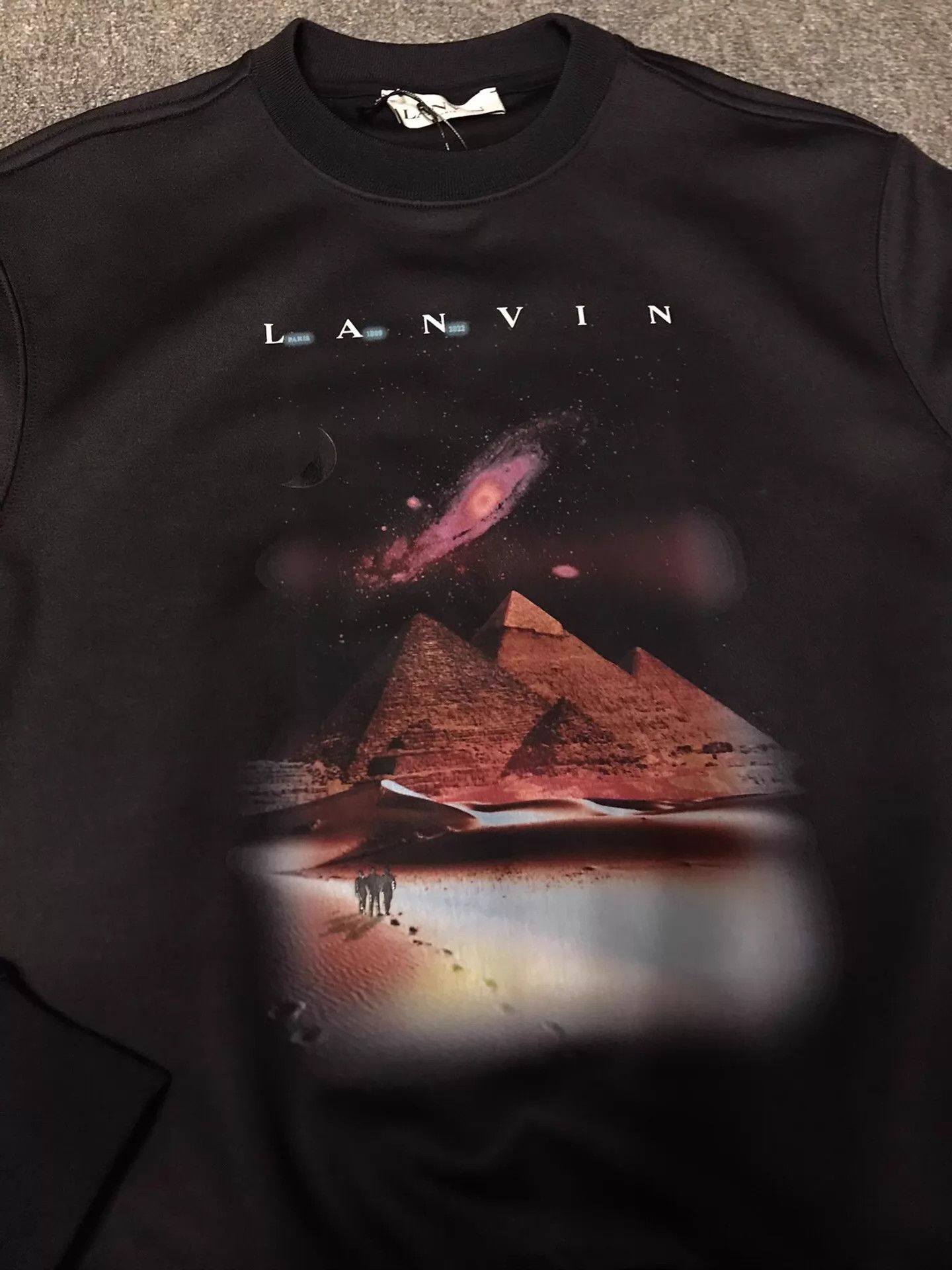 Lanvin Lanvin Wool Blend Lunar Starry Print Hoodie M Unisex Size US M / EU 48-50 / 2 - 5 Thumbnail