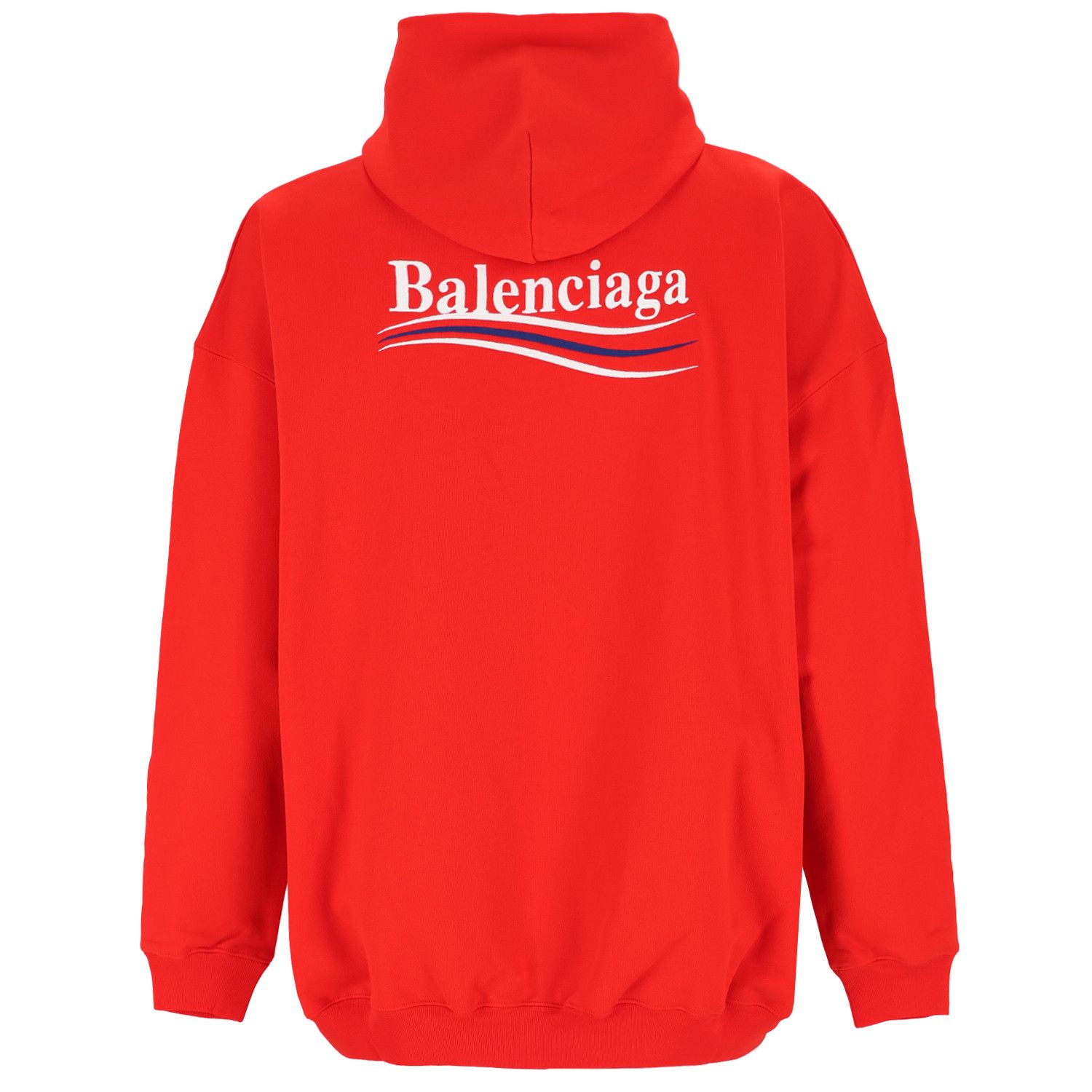 Balenciaga o1srvl11e1124 Large Fit Hoodie in Red/White/Blue Size US XXS / EU 40 - 2 Thumbnail