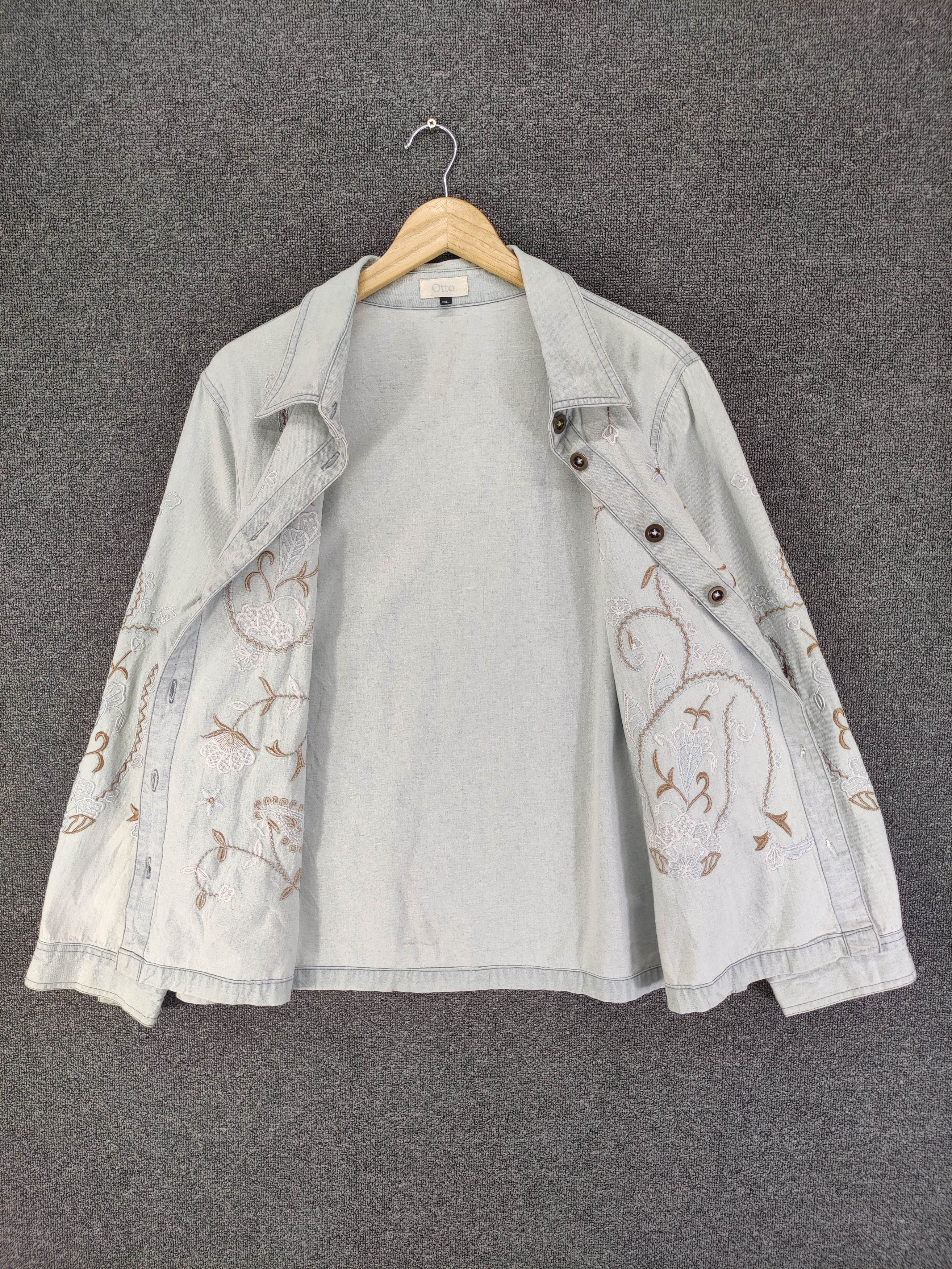 Otto Vintage Otto Embroidered Logo Soft Denim Jacket Size M / US 6-8 / IT 42-44 - 3 Thumbnail