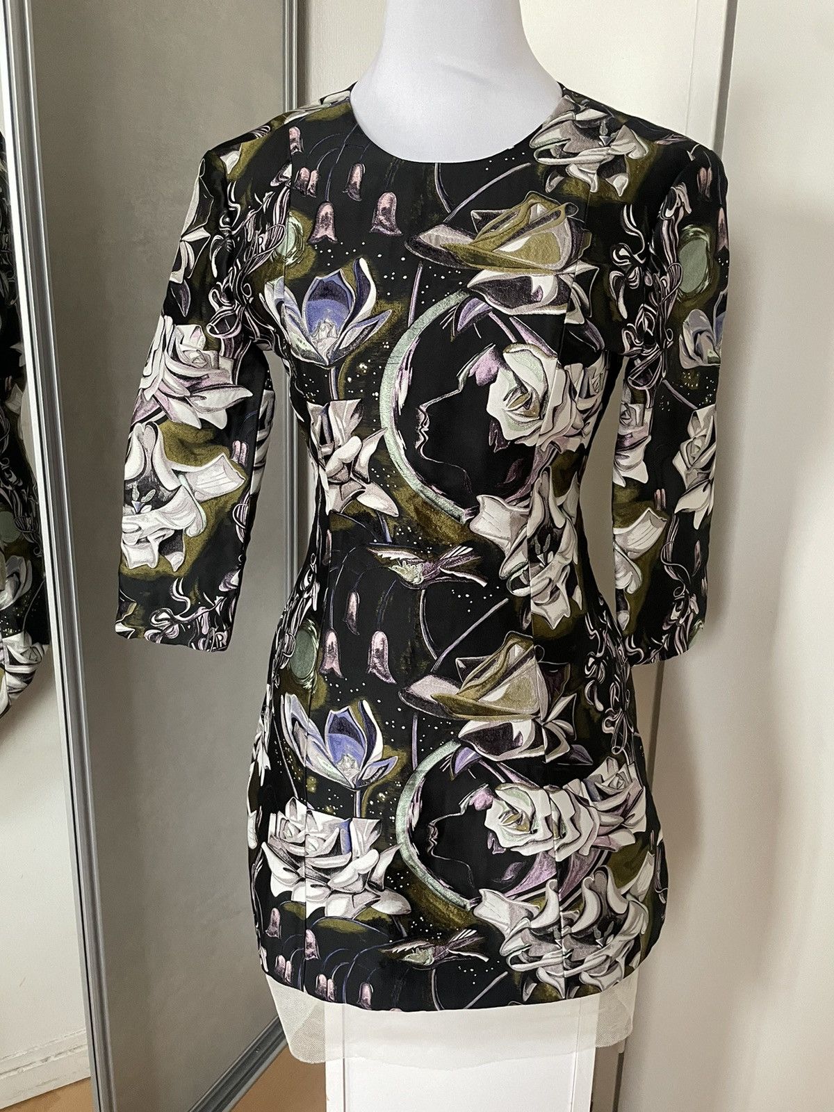 Dior CHRISTIAN DIOR Mini dress in silk Size XS / US 0-2 / IT 36-38 - 2 Thumbnail