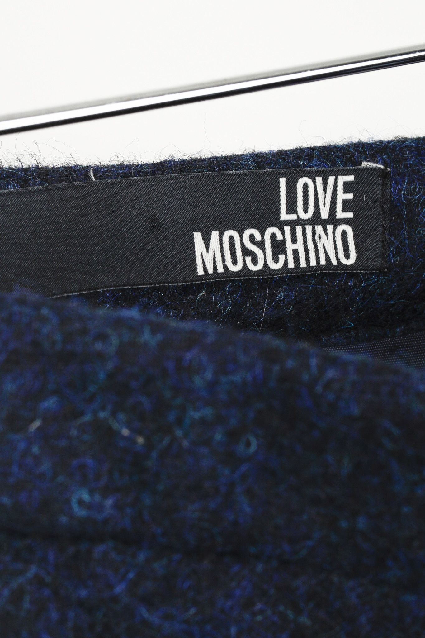 Love Moschino Love Moschino Blue Wool Bow Skirt Size 29" - 4 Thumbnail
