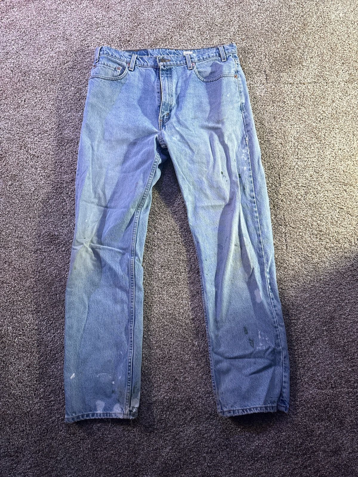 Levi's × Vintage Light blue painted vintage Levi's 505 jeans Size US 36 / EU 52 - 1 Thumbnail