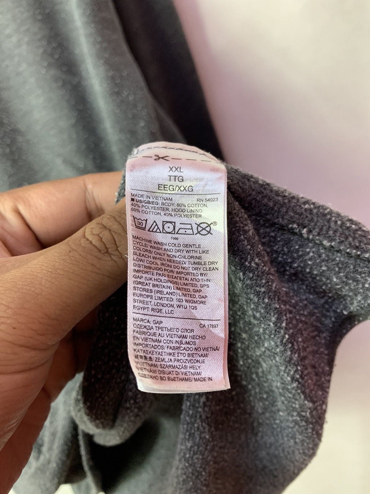 Gap 🔥GAP Plain Essentials Hoodie Zipper Sweatshirt Size US XXL / EU 58 / 5 - 11 Thumbnail