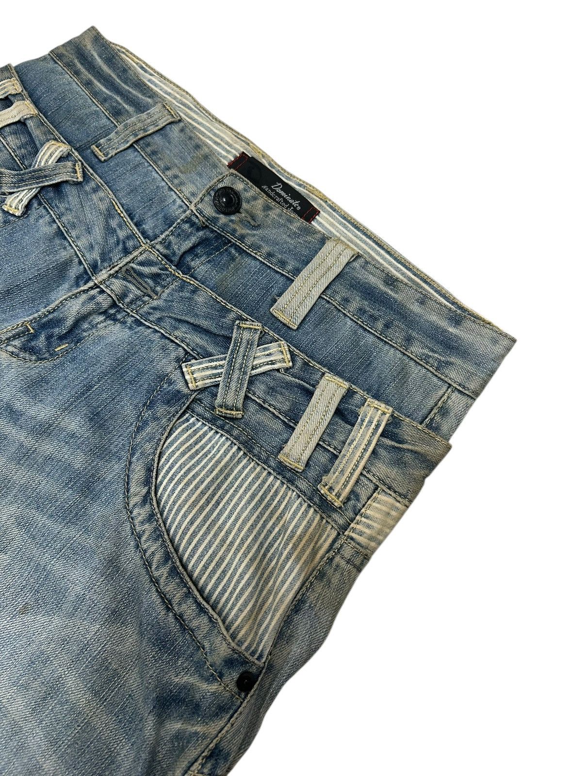 Le Grande Bleu (L.G.B.) Dominate Handcrafted Jean Japan Double Waist Dirty Distress Size US 31 - 8 Thumbnail