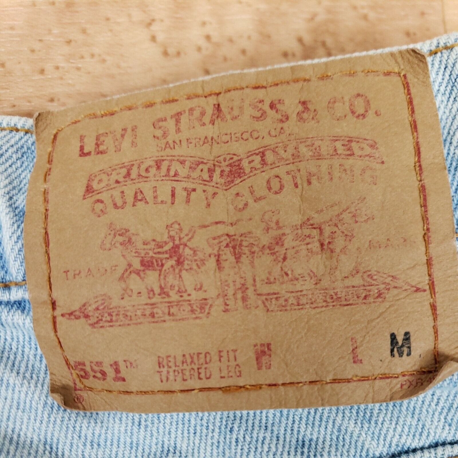 Levi's Levis 551 Jeans Womens 14 M High Waist Baggy Taper Leg Pants Size 36" / US 14 / IT 50 - 8 Thumbnail