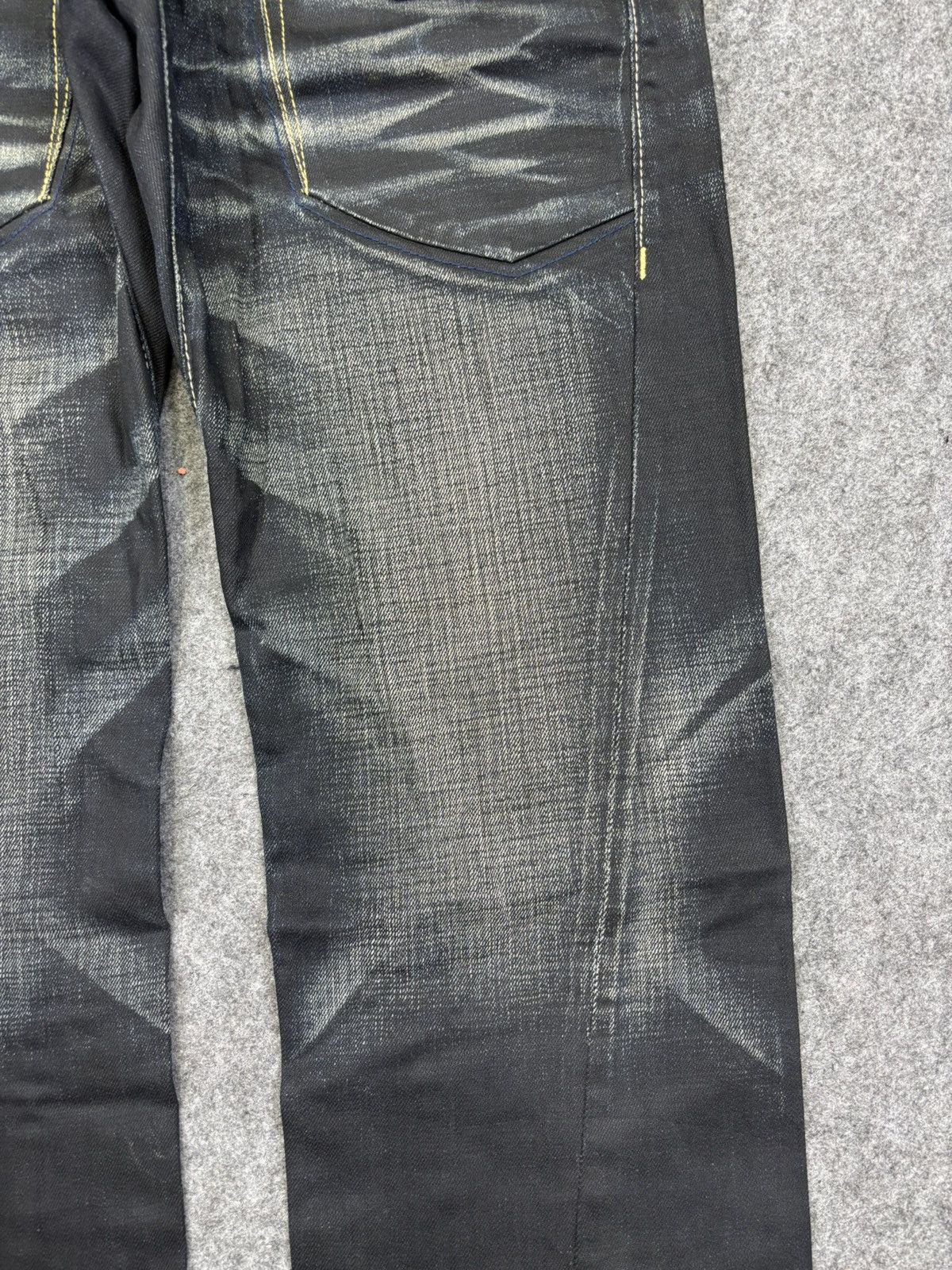 Japanese Brand 💥Sick Back Number Multipockets Indigo Stone Wash Denim F718 Size US 32 / EU 48 - 6 Thumbnail