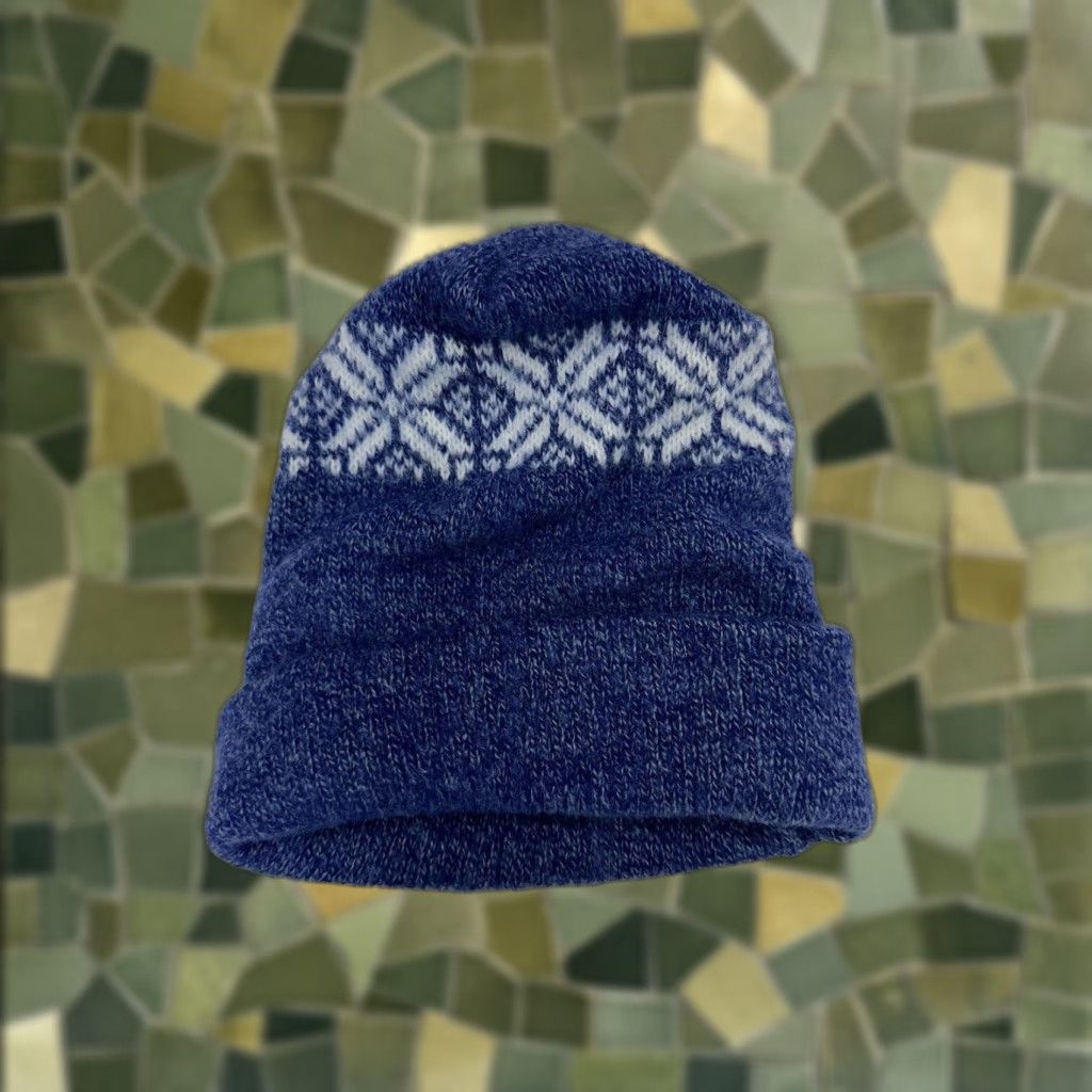 Vintage Unbranded Womens Beanie Hat Blue White Snowflake Knit Pull On Winter Accessories Womens Beanie Hats Size ONE SIZE - 1 Thumbnail
