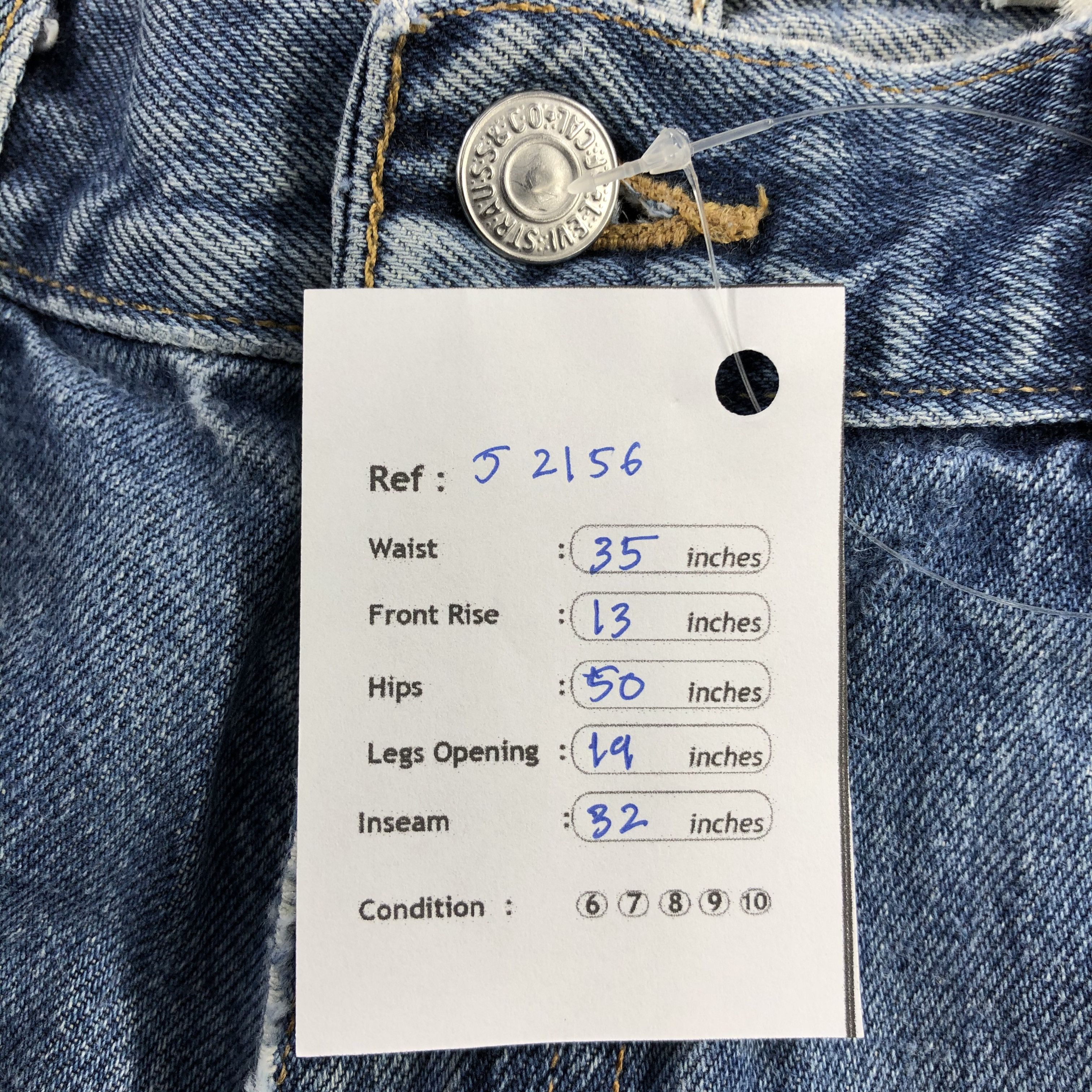 Levi's Vintage 90s Blue Wash Levis 569 Jeans-J2156 Size US 35 - 14 Thumbnail