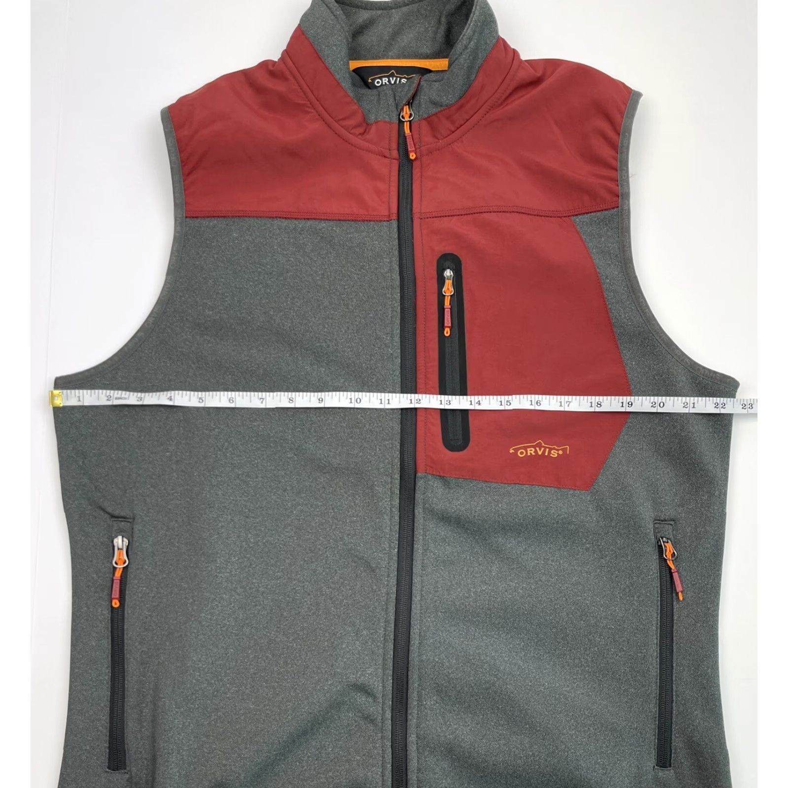 Orvis Orvis Vest Mens Performance Vest Outdoor Hiking Full Zip Pockets Polyester Nylon Logo Multicolor Lining Fleece Winter Summer Spring Fall Regular M Size US M / EU 48-50 / 2 - 5 Thumbnail