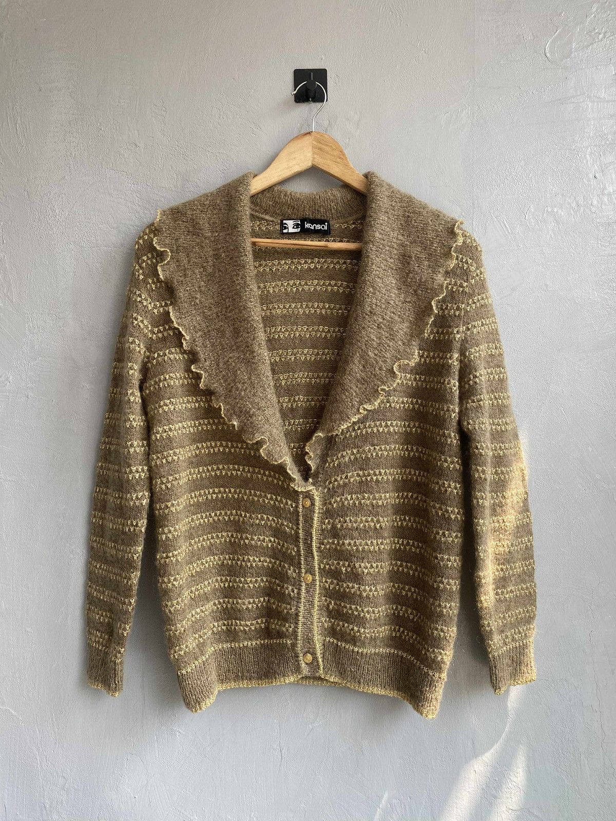 Kansai Yamamoto Kansai Vintage Shawl-Collar Cardigan Size US M / EU 48-50 / 2 - 1 Thumbnail