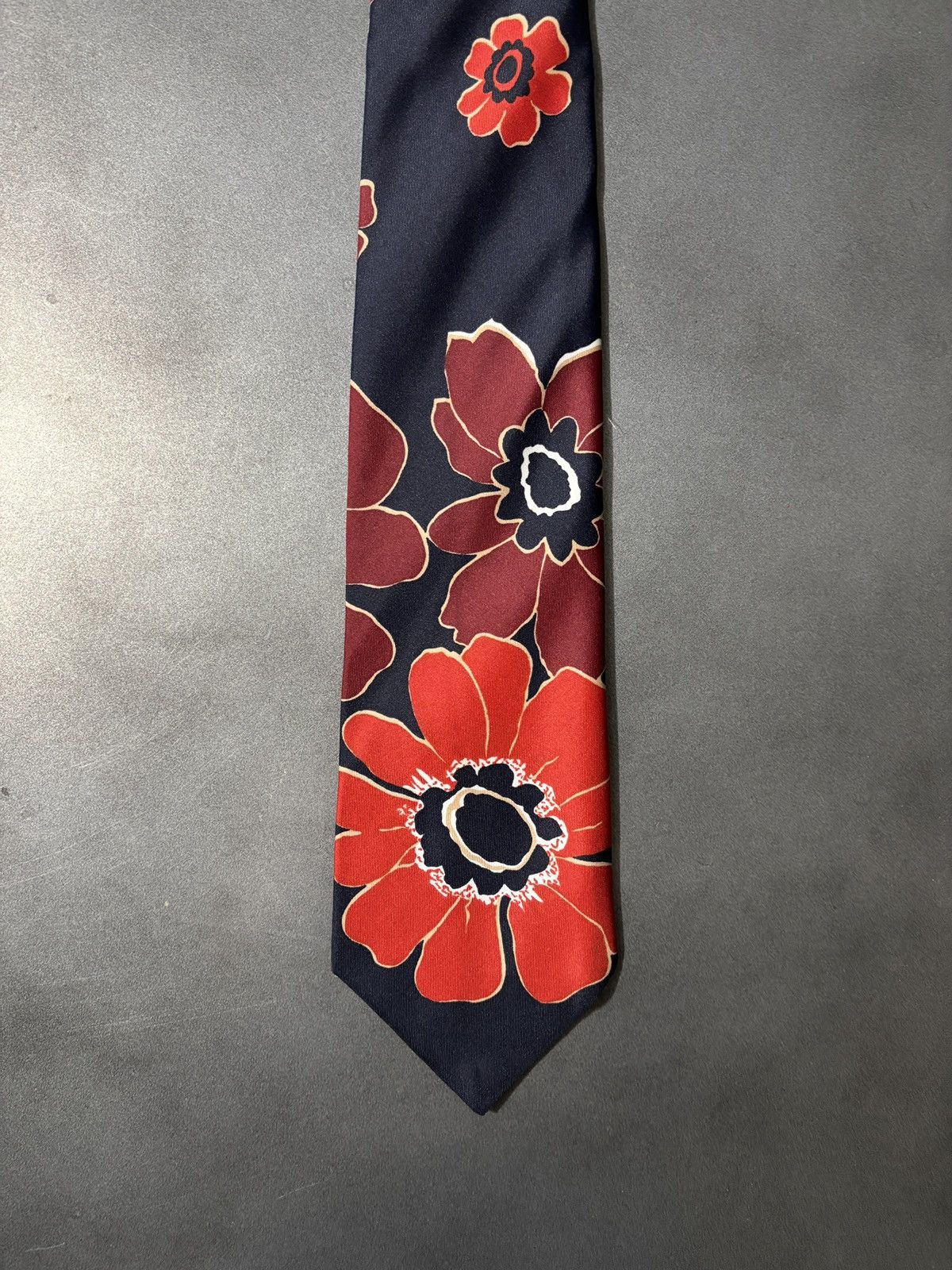 Yves Saint Laurent Vintage YSL Tie 1970s Yves Saint Laurent Floral Print MCM 80 Size ONE SIZE - 8 Thumbnail