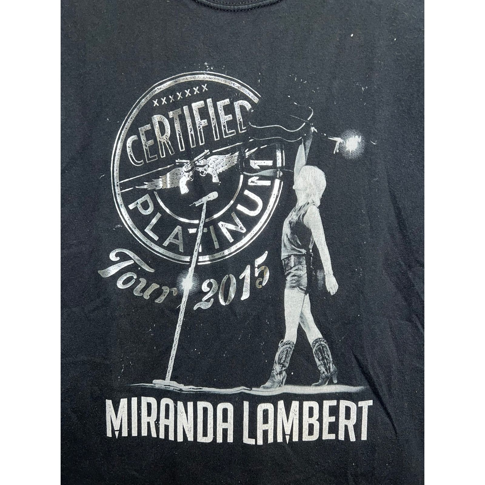 Gildan Womens Miranda Lambert Shirt Certified Tour 2015 Tee Top S Size S / US 4 / IT 40 - 2 Thumbnail