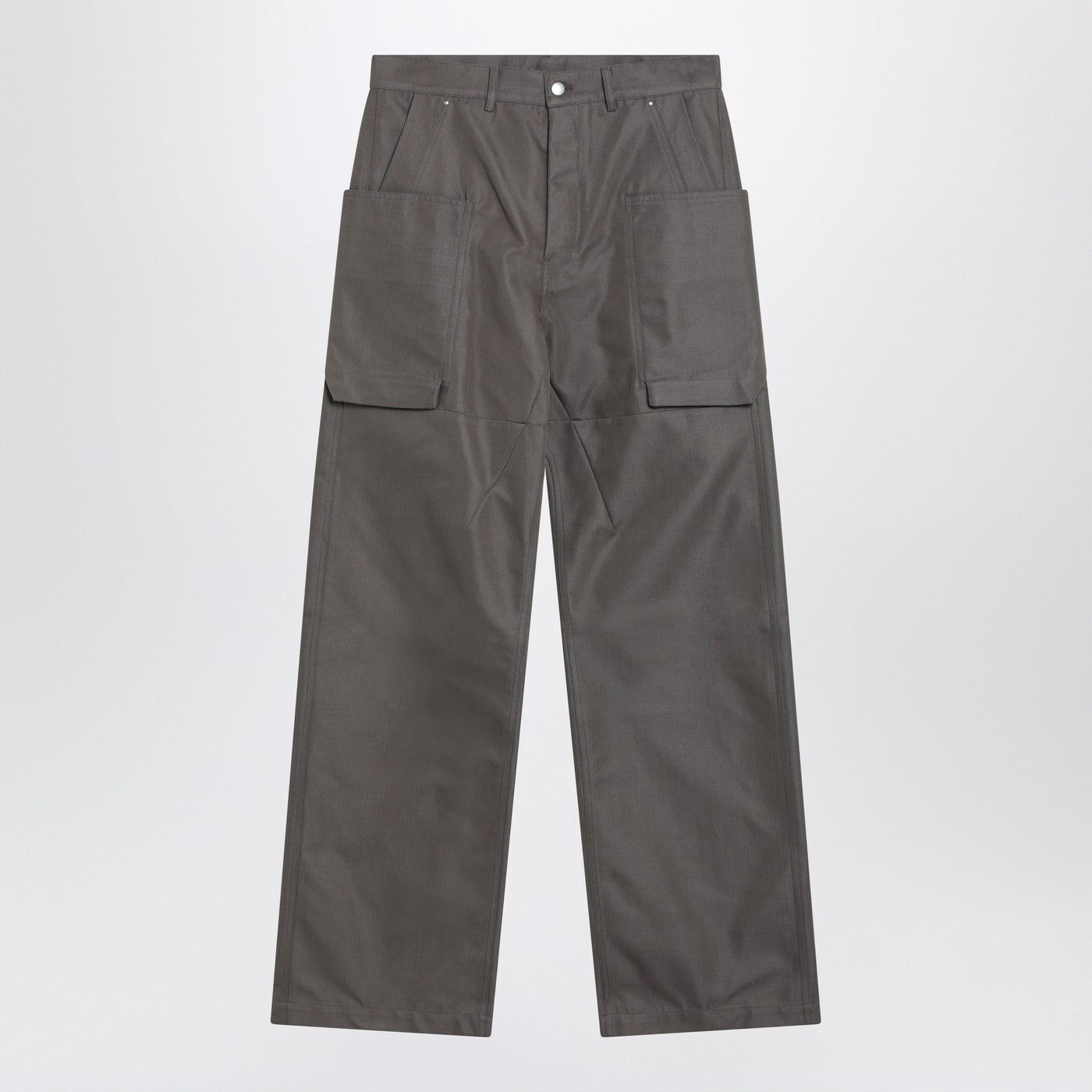 Rick Owens Rick Owens Dust-Colored Cotton-Blend Trousers Size US 33 - 1 Thumbnail