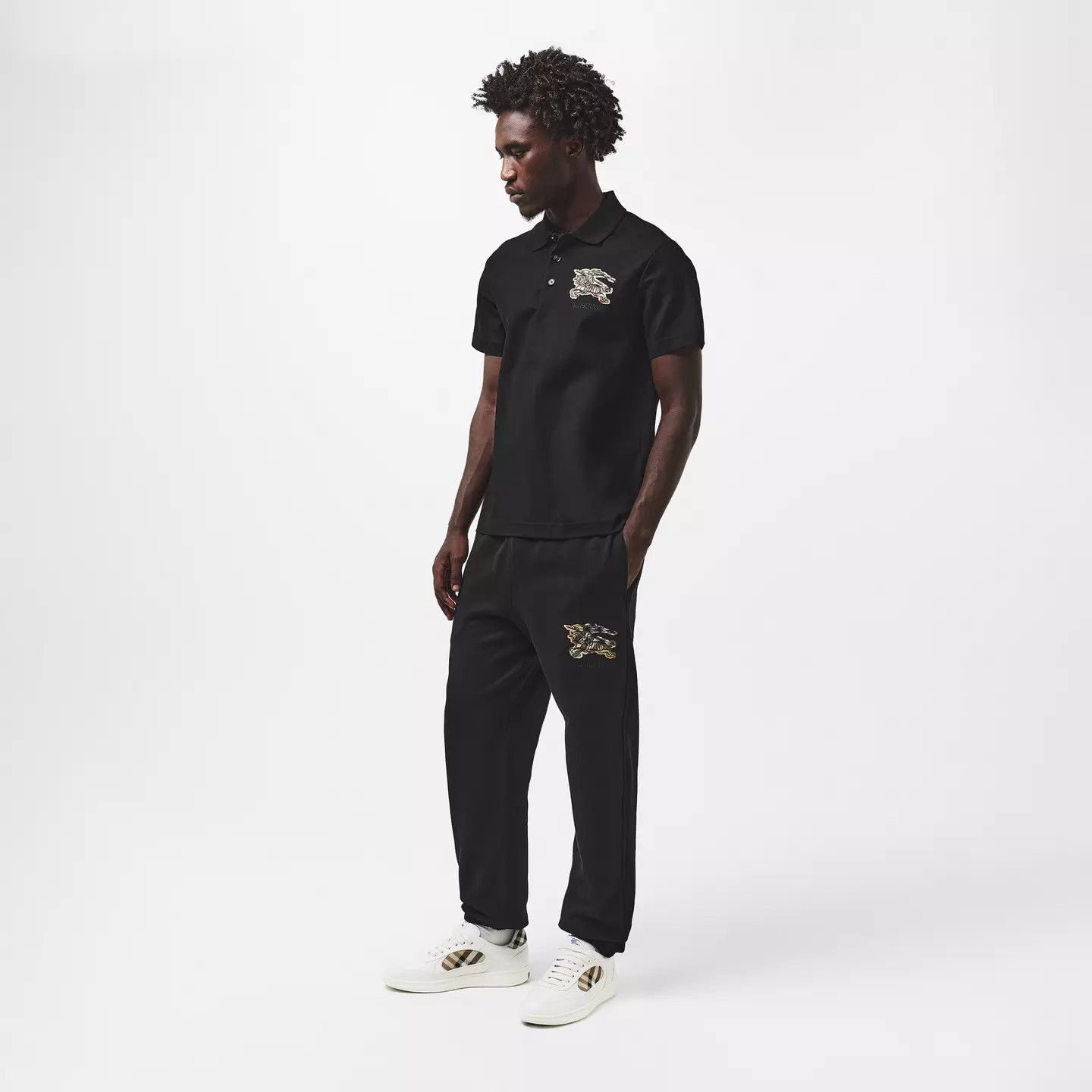 Burberry o1g2r1mq0426 Short Sleeve Tailored Fit Polo Shirt in Black Size US M / EU 48-50 / 2 - 6 Thumbnail