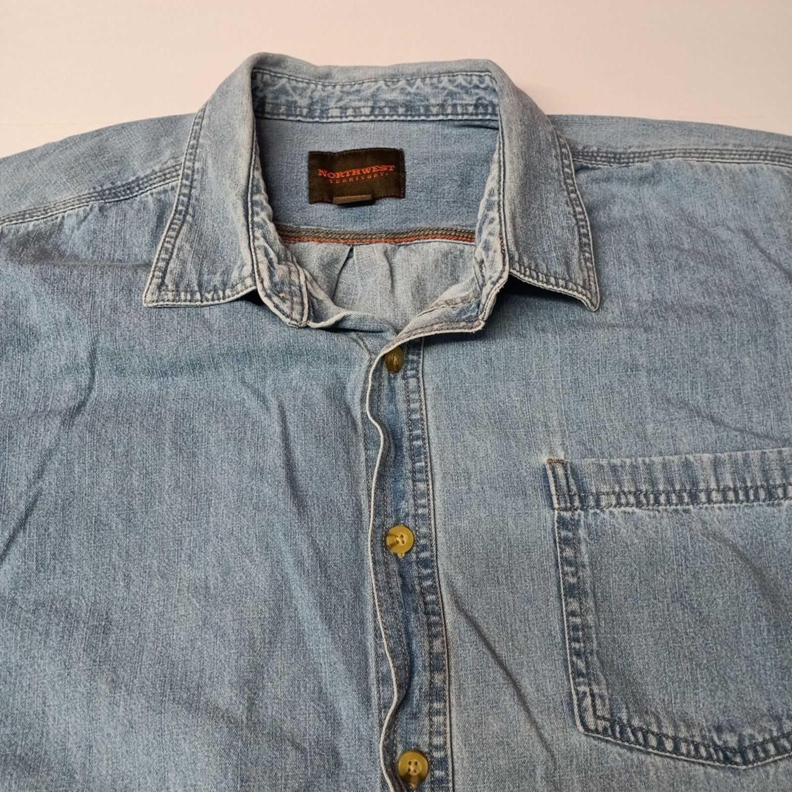 Northwest Territory Northwest Territory Denim Shirt Men's Size 2XL Blue Cotton Size US XXL / EU 58 / 5 - 3 Thumbnail