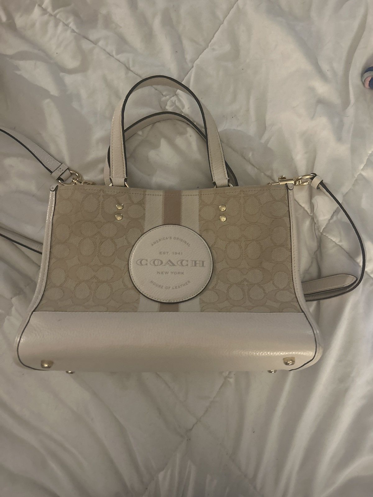 Beige/Cream Coach Purse