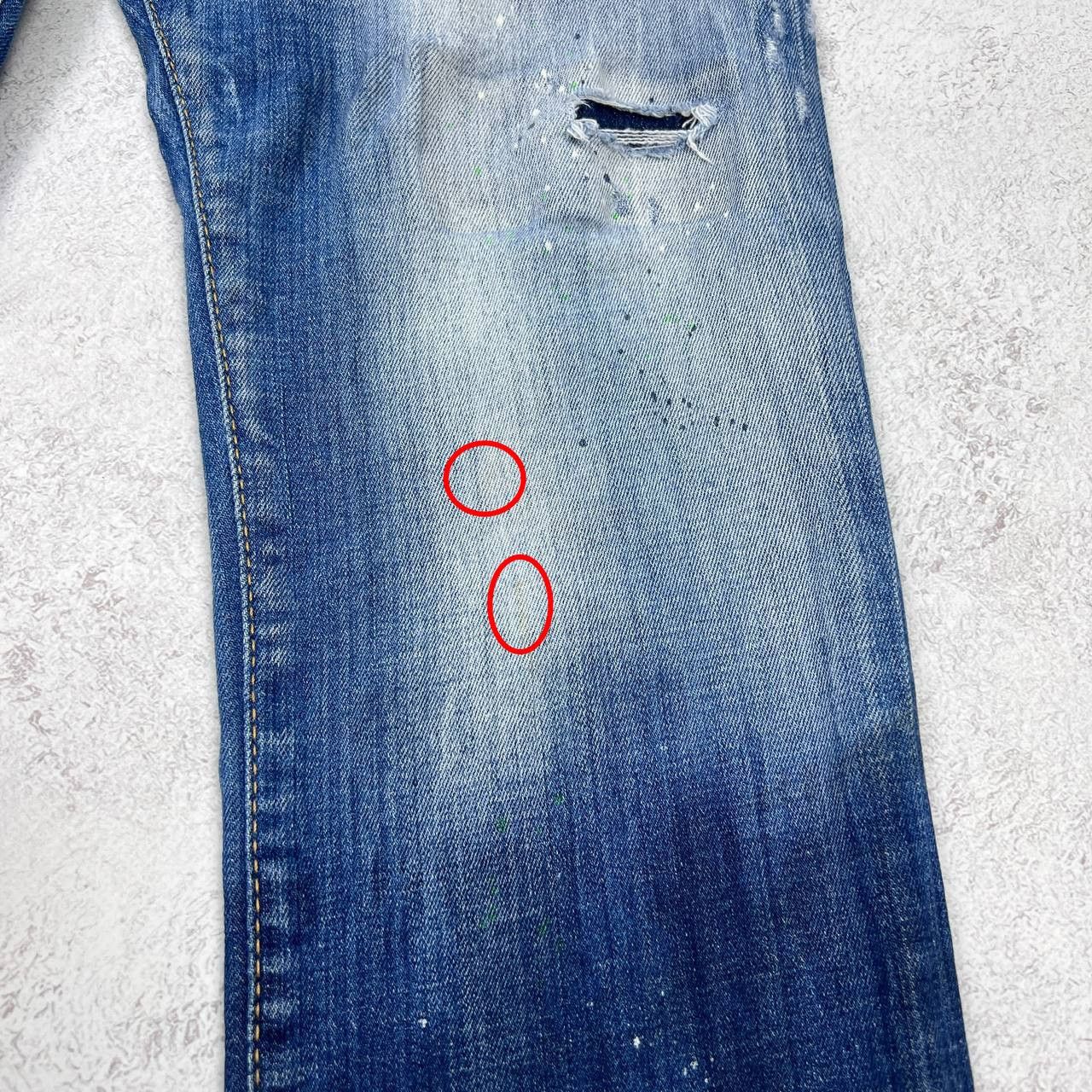 Dsquared2 DSQUARED2 Jeans Distressed Ripped Paint Splatter Slim Fit Size US 34 / EU 50 - 5 Thumbnail