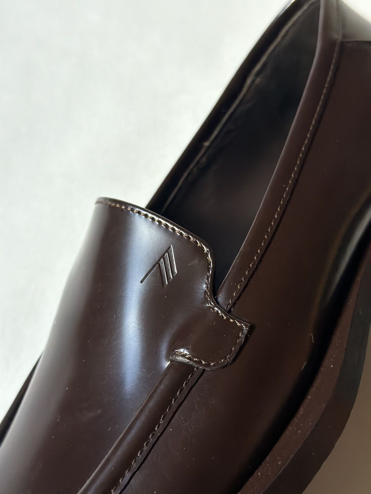 The Attico The Attico Micol Square Toe Leather Loafers Shoes Brown Size US 7.5 / IT 37.5 - 7 Thumbnail
