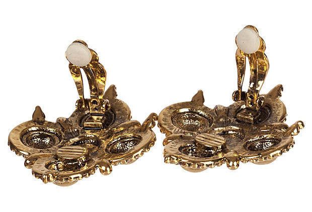 Designer Barrera for Avon 18 kt gold plated Tribal Earrings Size ONE SIZE - 5 Thumbnail