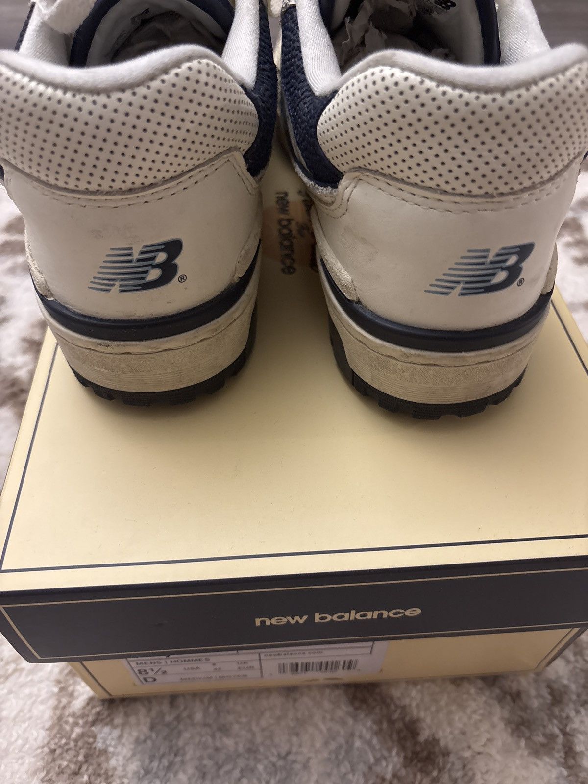 New Balance Size 8.5 New Balance Rich Paul x 550 White Navy OG Box Size US 8.5 / EU 41-42 - 4 Thumbnail