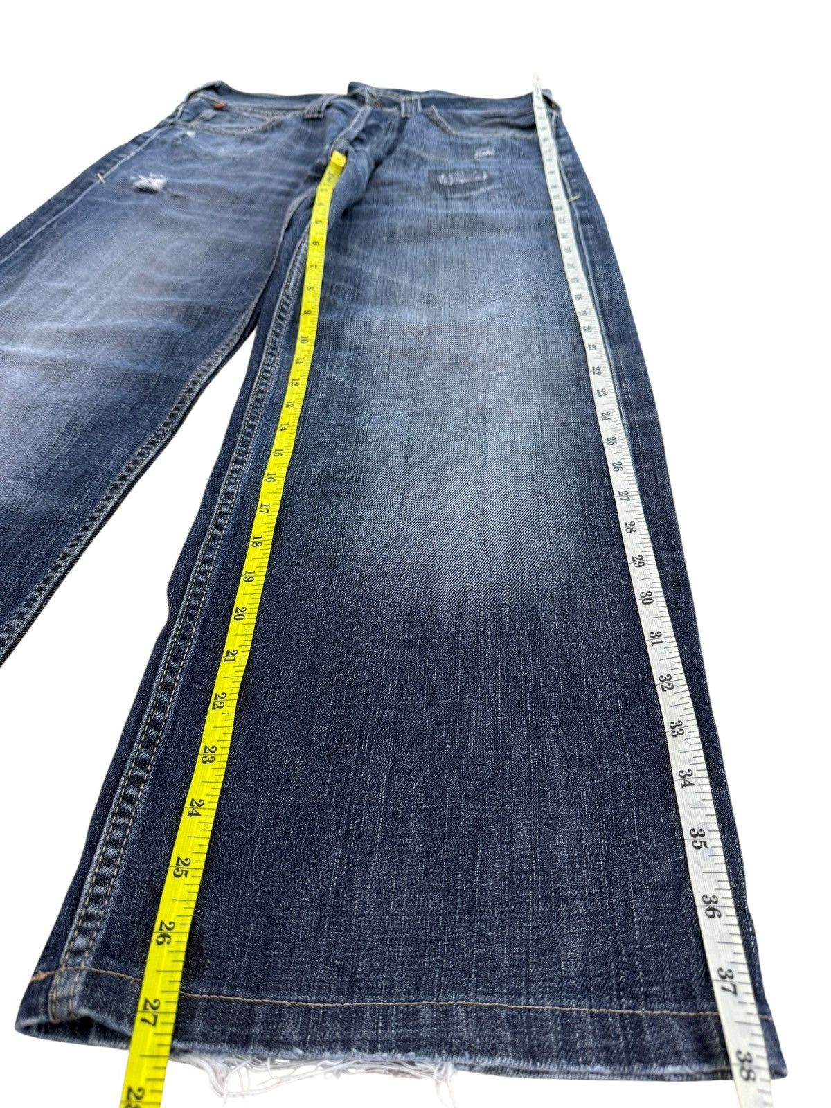 Evisu × Puma Evisu X Puma Buckle Back Faded Wash Denim Size US 33 - 9 Thumbnail