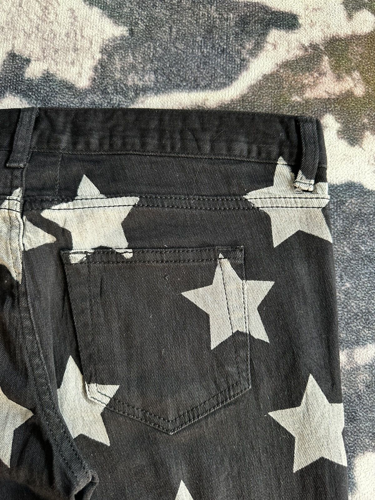 Hedi Slimane × Saint Laurent Paris 2015 Saint Laurent Paris star overprint slim denim Size US 31 - 7 Thumbnail