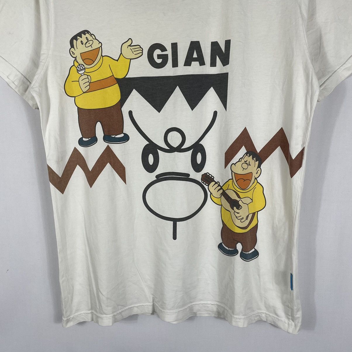Anime × Vintage 🔥Trash🔥Distress🔥Doraemon Giant Character Big Print Promo Tee Size US L / EU 52-54 / 3 - 3 Thumbnail