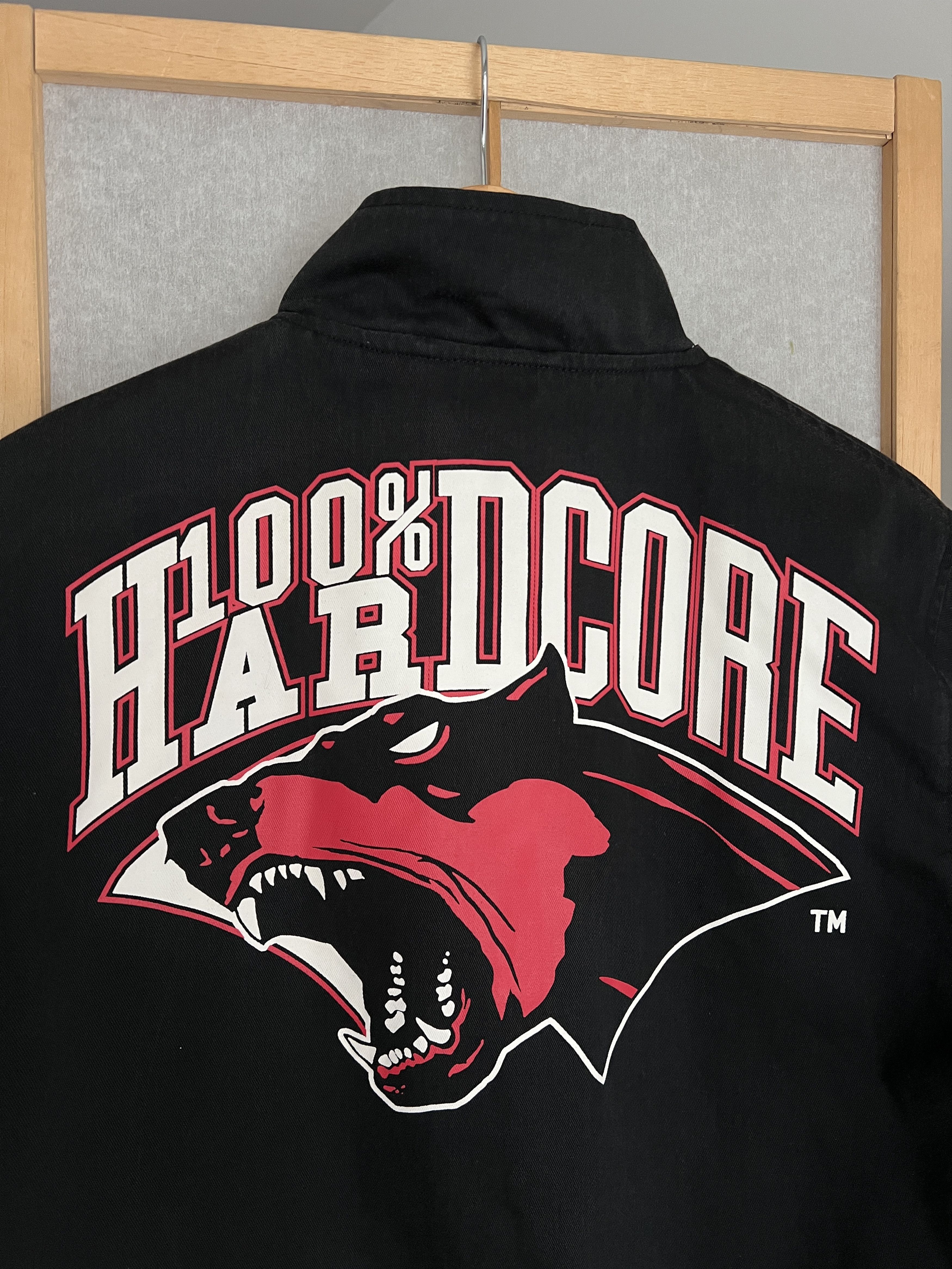 Thunderdome CRAZY Hardcore True VTG 00s bomber jacket plaid pitbull PUNK Size US M / EU 48-50 / 2 - 5 Thumbnail