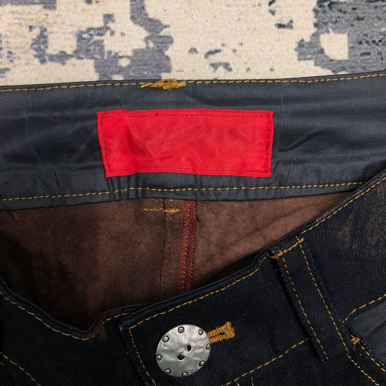 Other P158 DENIM x LEATHER FLARED JEANS Size 30" / US 8 / IT 44 - 5 Thumbnail