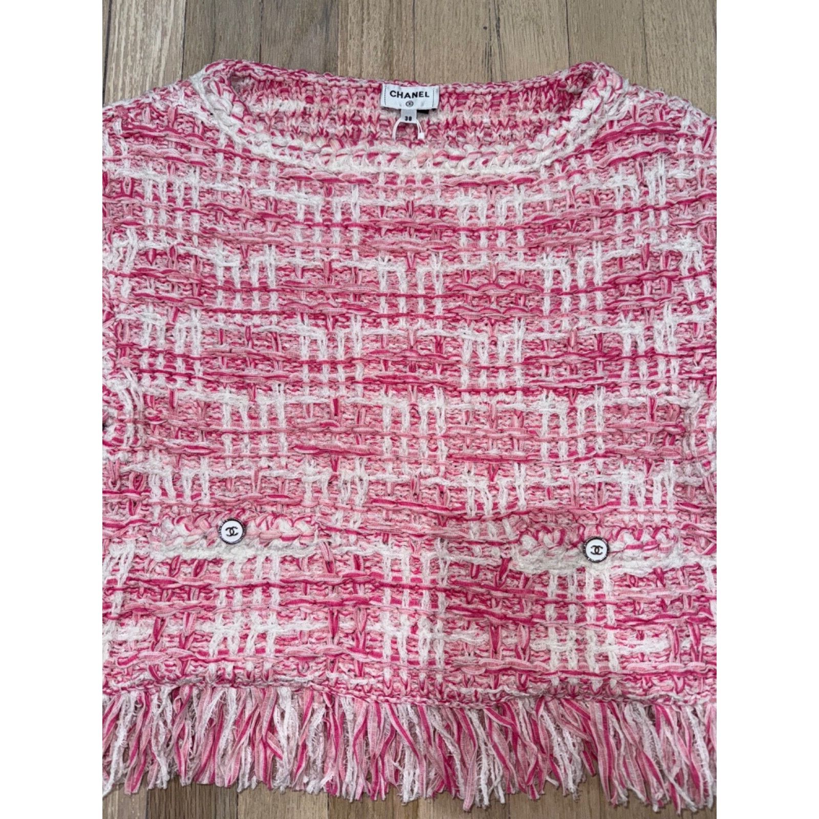 Chanel Chanel 24P Tweed CC Logo Short Sleeve Pullover Top 38 Size XS / US 0-2 / IT 36-38 - 6 Thumbnail