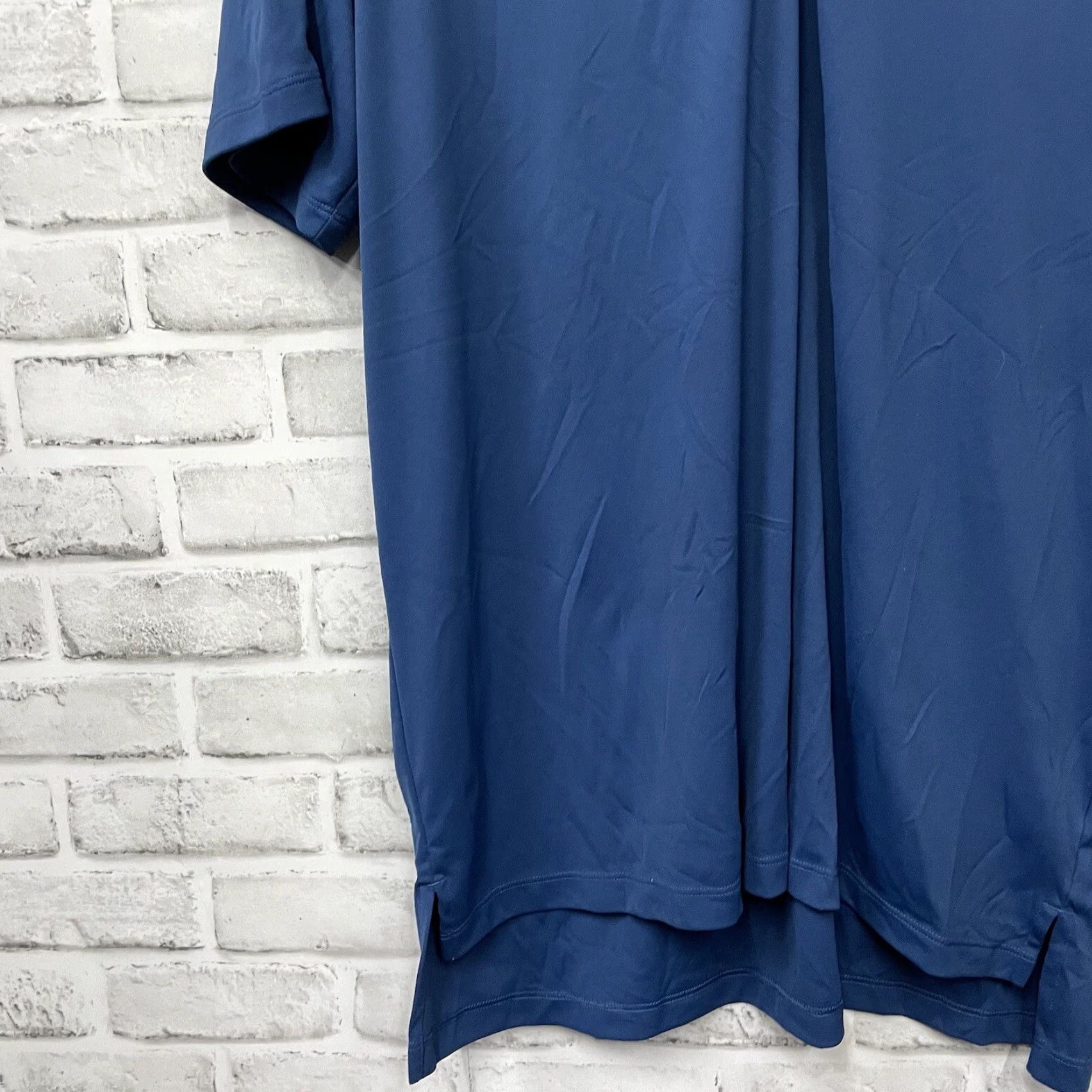 Adidas Adidas Athletic Stretchy Polo Shirt Blue Size XL Mens Size US XL / EU 56 / 4 - 3 Thumbnail
