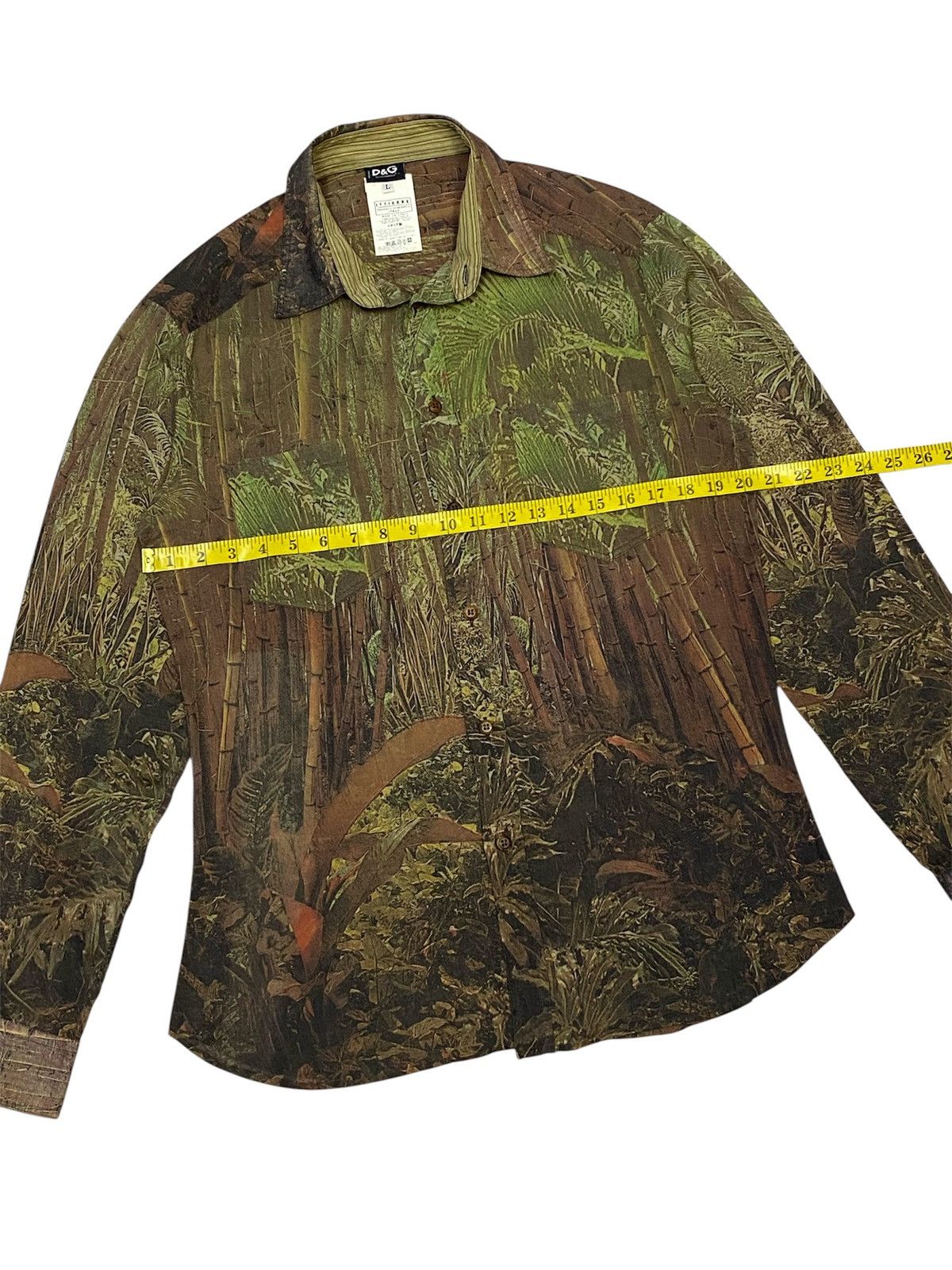 Vintage 90s D&G Safari Print Paper Thin Button Ups Shirt
