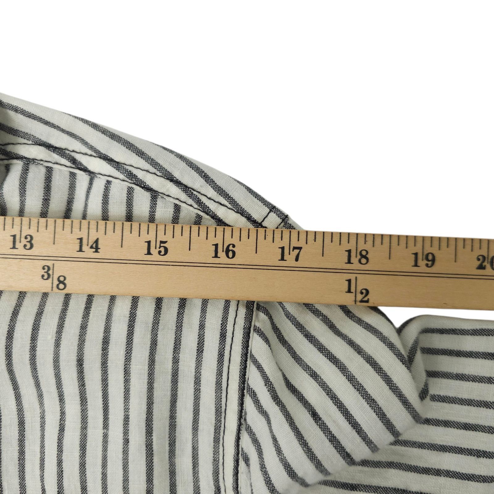 Chicos Chicos Striped Shirt Jacket 2 US L/12 Utility Workwear Size L / US 10 / IT 46 - 18 Thumbnail