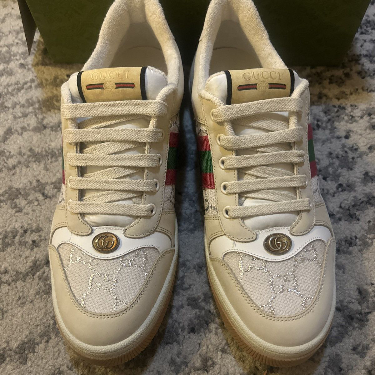 Gucci Gucci Screener Light GG Lame Sneaker size 42 Size US 12 / IT 42 - 4 Thumbnail