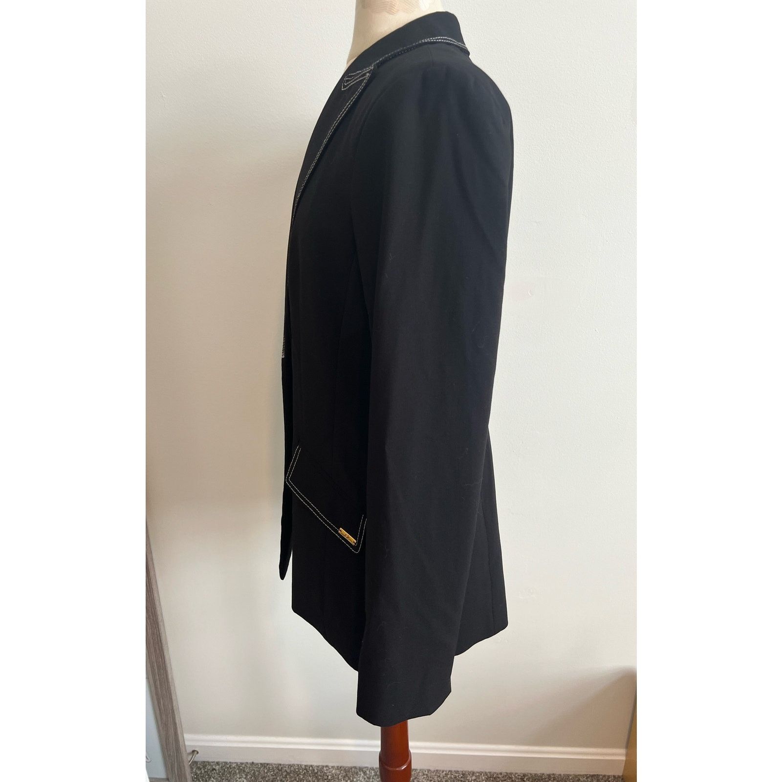 Calvin Klein Calvin Klein Single Button Classic Black Blazer Size 6 Size M / US 6-8 / IT 42-44 - 4 Thumbnail