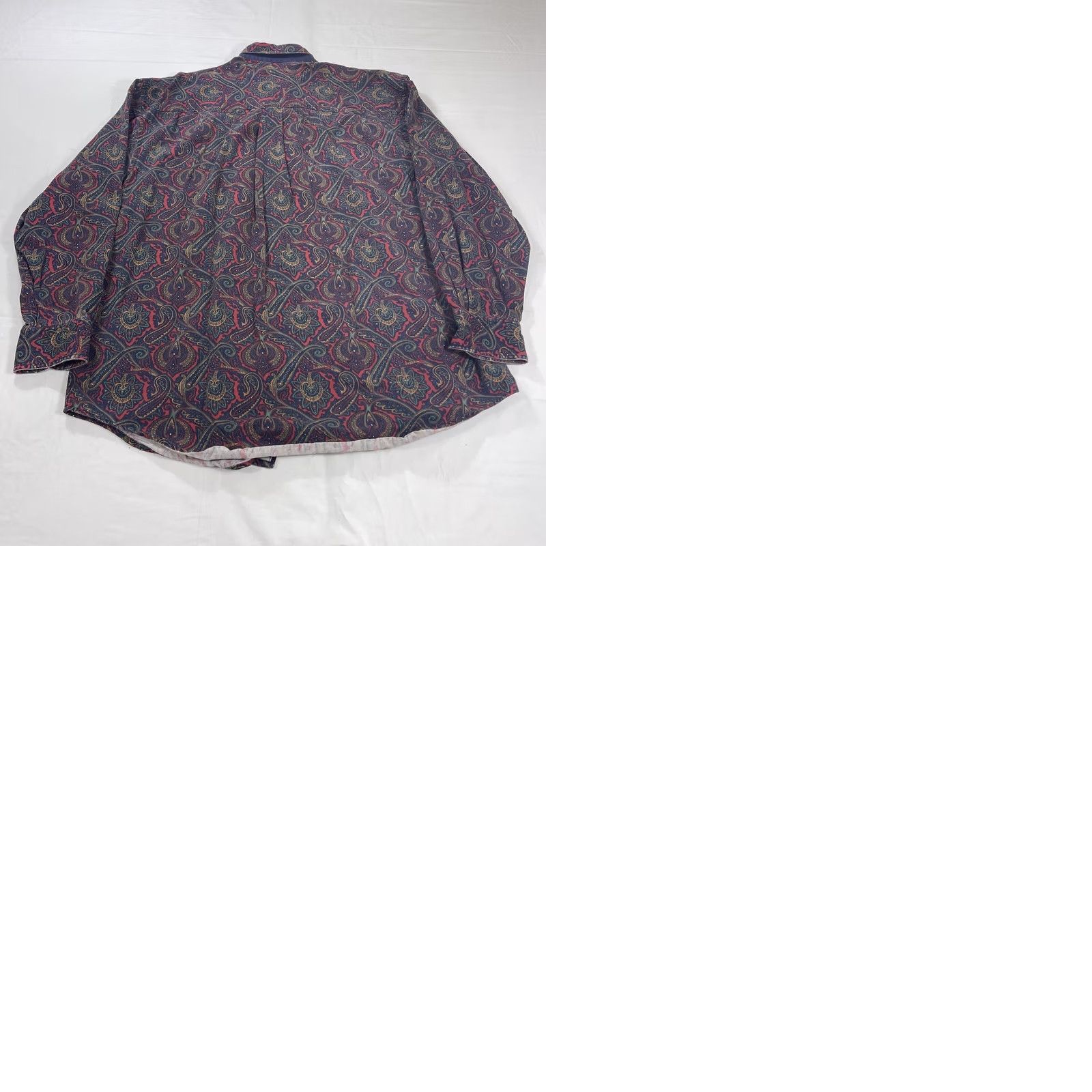 Vintage VINTAGE Adirondack Savile Rowe Sz L Button Shirt Twill Long Sleeve Paisley NICE Size US L / EU 52-54 / 3 - 11 Thumbnail