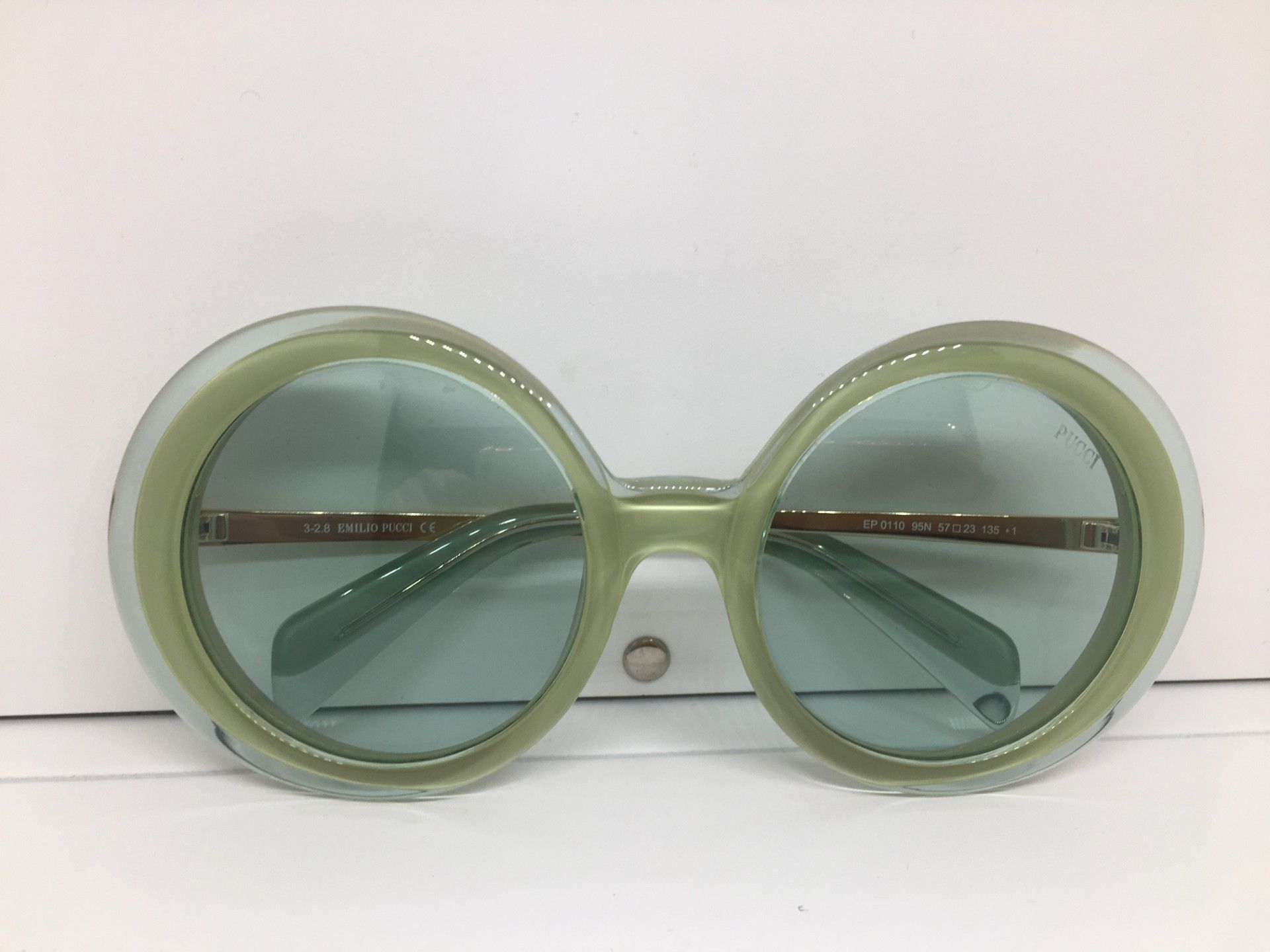 Emilio Pucci MOD EMILIO PUCCI OVERSIZED ROUND JACKIE O style Sunglasses Size ONE SIZE - 9 Thumbnail