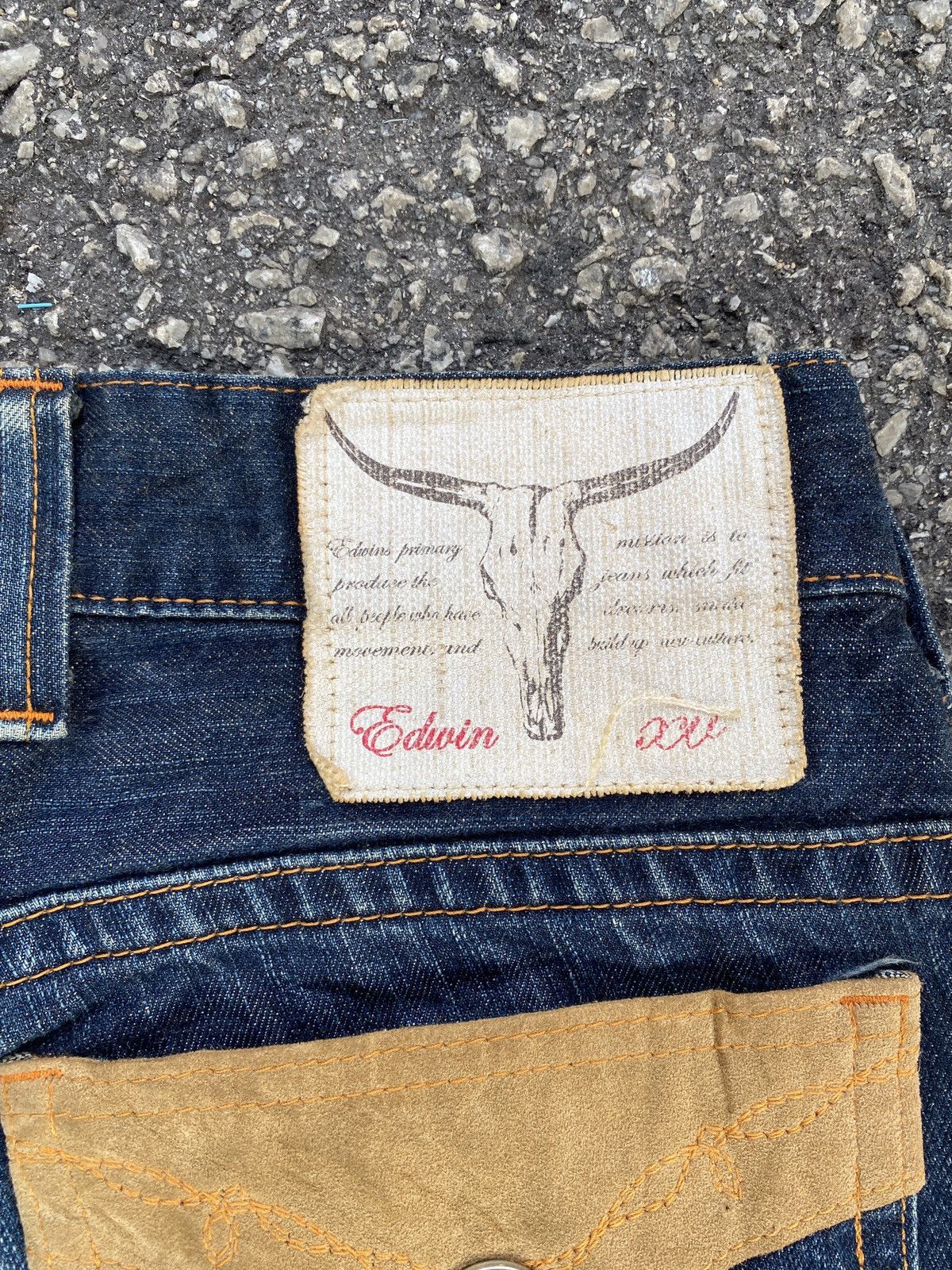Cowboy Equipment × Edwin × Japanese Brand Edwin Claws Mark Design Flare Distressed Western Cowboycore Size US 32 / EU 48 - 18 Thumbnail