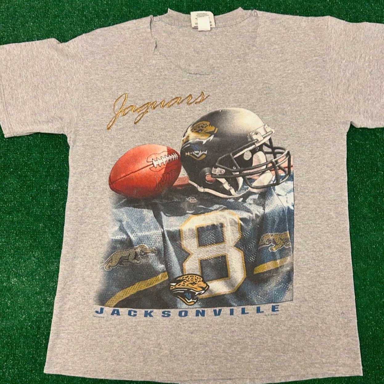 Logo 7 VINTAGE 90s Jacksonville Jaguars Logo Distressed 1997 VTG Shirt Mens Size Large Size US L / EU 52-54 / 3 - 6 Thumbnail