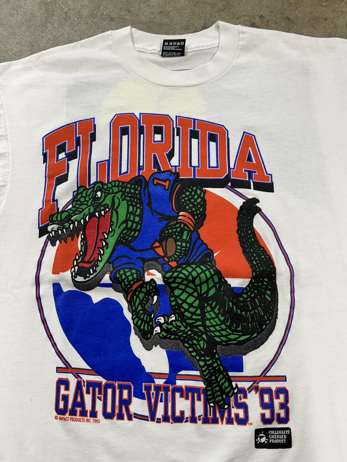 Fruit Of The Loom Vintage 90s FOTL Florida Gators Victims 93 Collegiate Shirt Size US XL / EU 56 / 4 - 5 Thumbnail