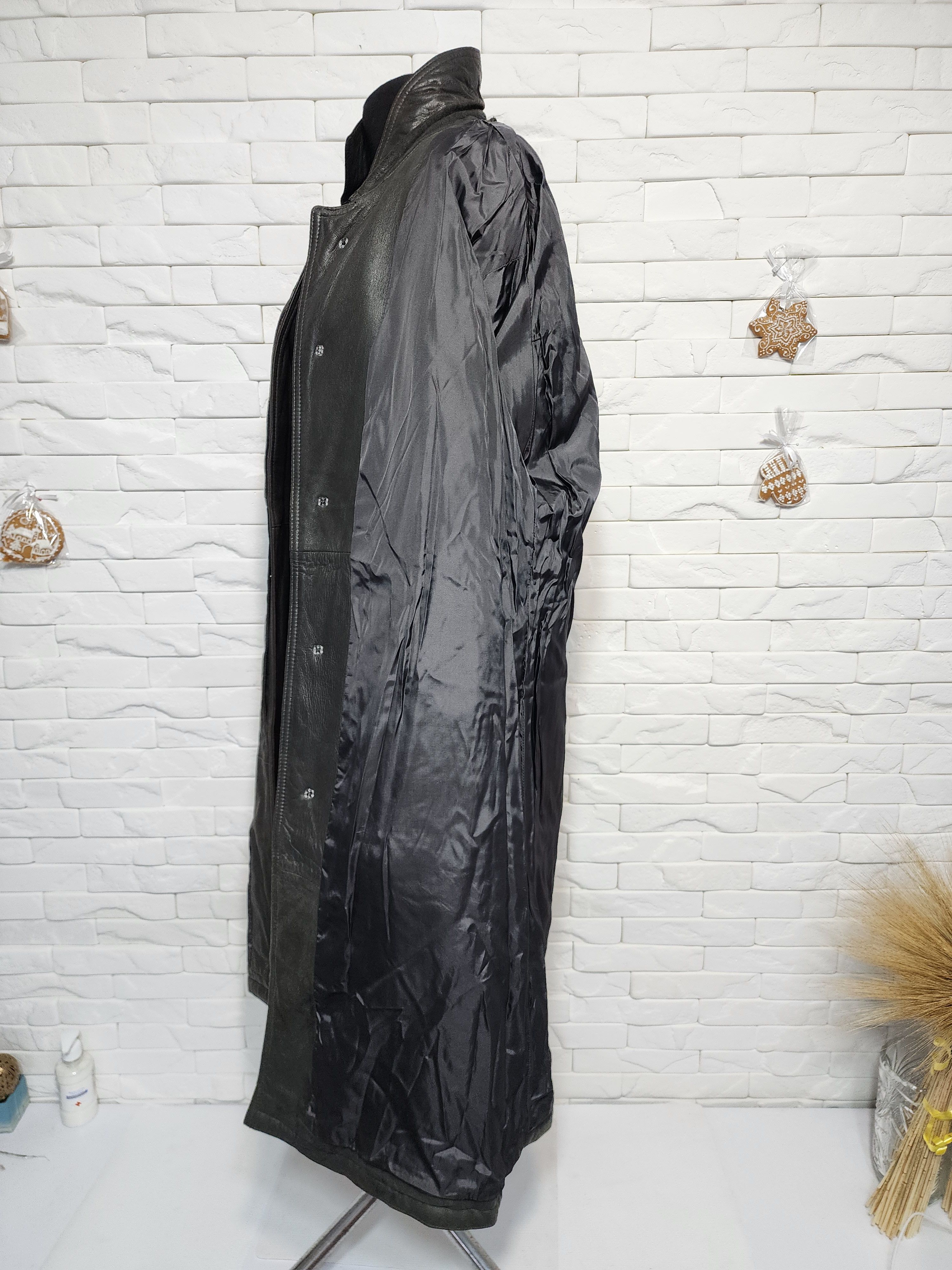 Uniqlo Brown Genuine Leather Men's Coat with Belt Size US L / EU 52-54 / 3 - 10 Thumbnail