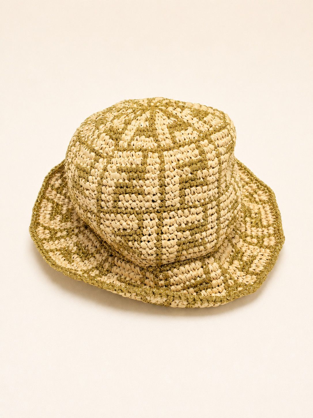 Fendi Chapeau Raphia et Lamé Size ONE SIZE - 1 Thumbnail