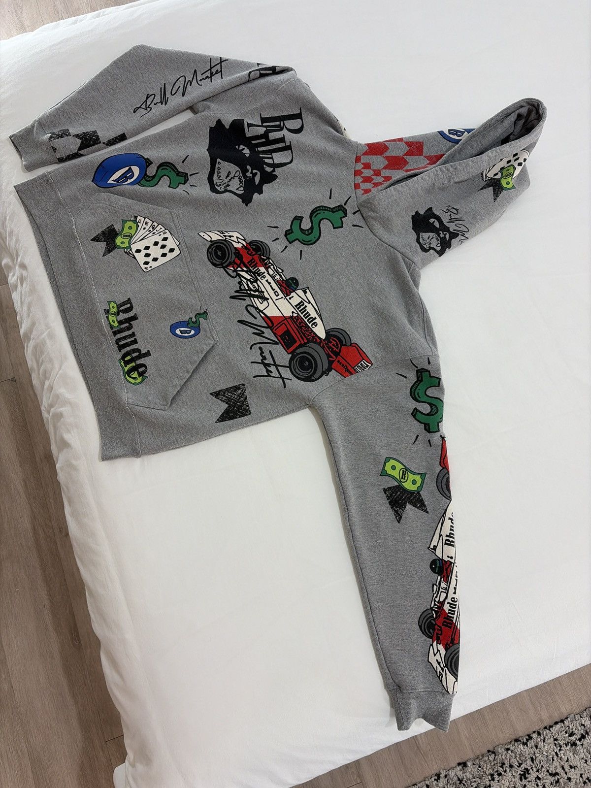 Rhude Rhude Graffiti Doodle Logo Hoodie Size US L / EU 52-54 / 3 - 3 Thumbnail